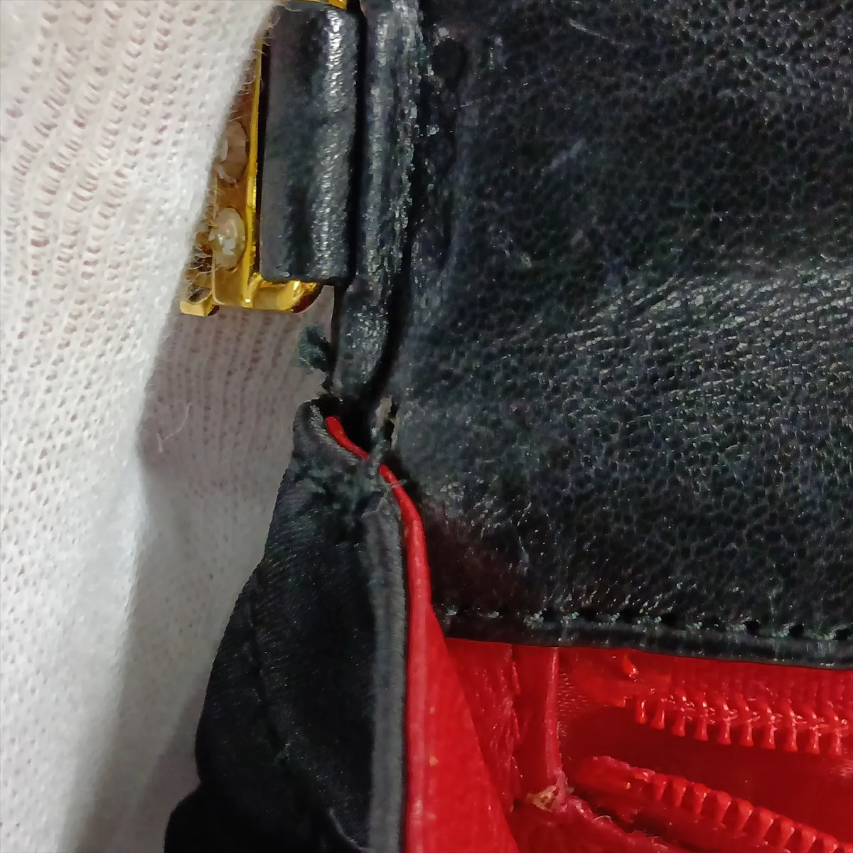 Matelassé Satin Chain Shoulder Bag, Black with Gold Hardware, 0655927 (Serial Number in the 0s) — view 11