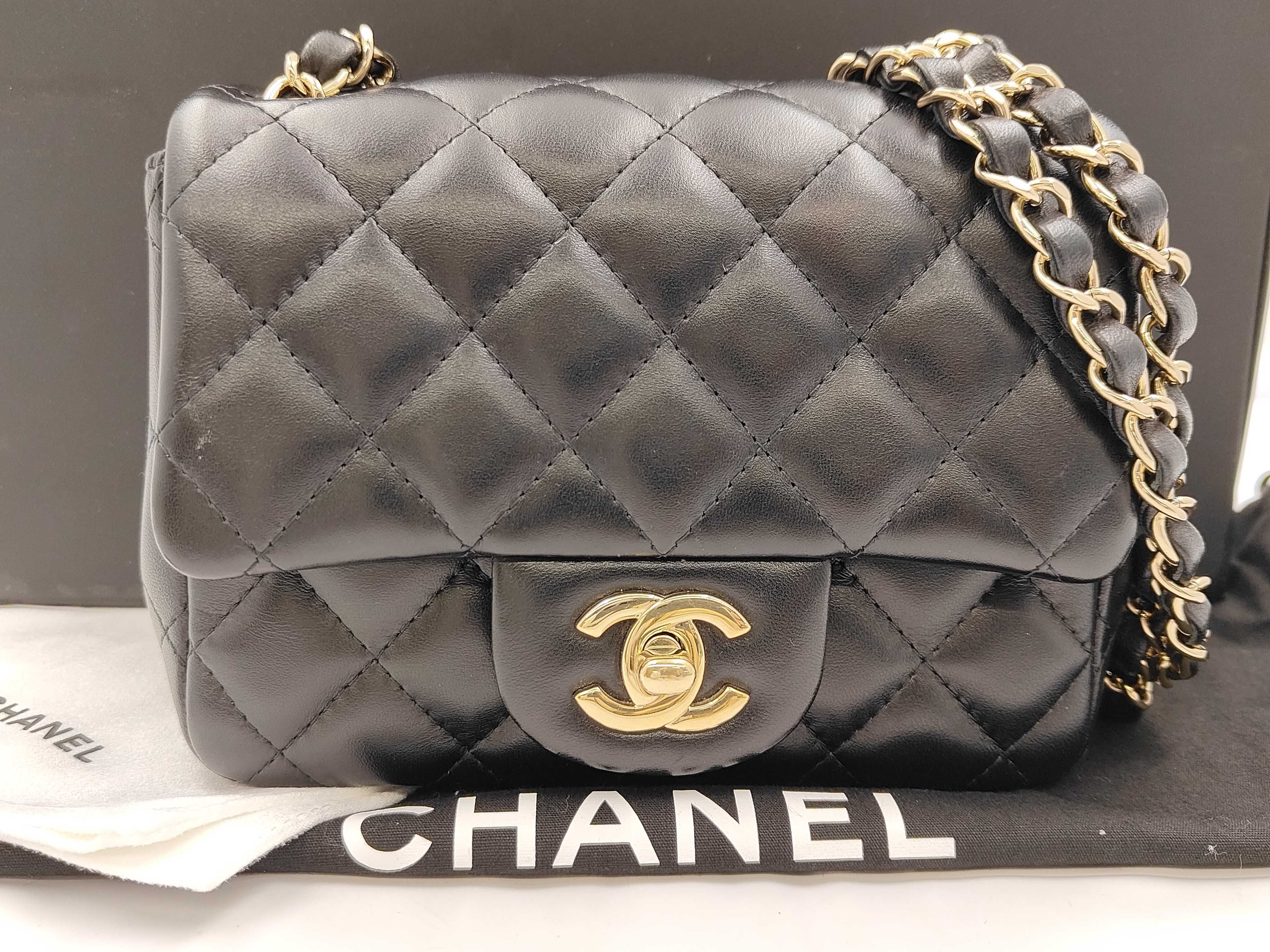 Mini Matelassé Chain Shoulder Bag, Lambskin, Black, SS IC Plate Shoulder Bag