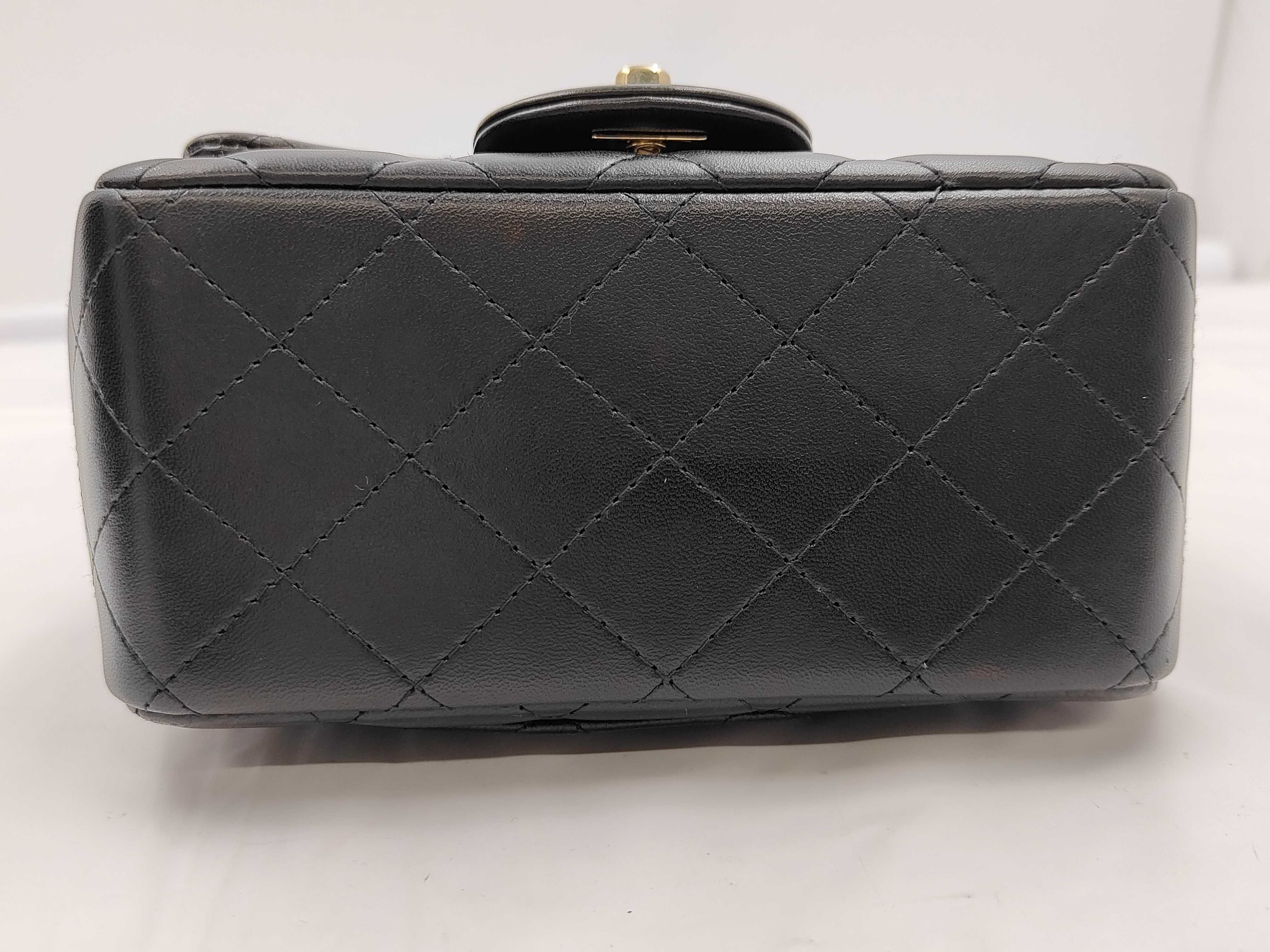 Mini Matelassé Chain Shoulder Bag, Lambskin, Black, SS IC Plate Shoulder Bag — view 6