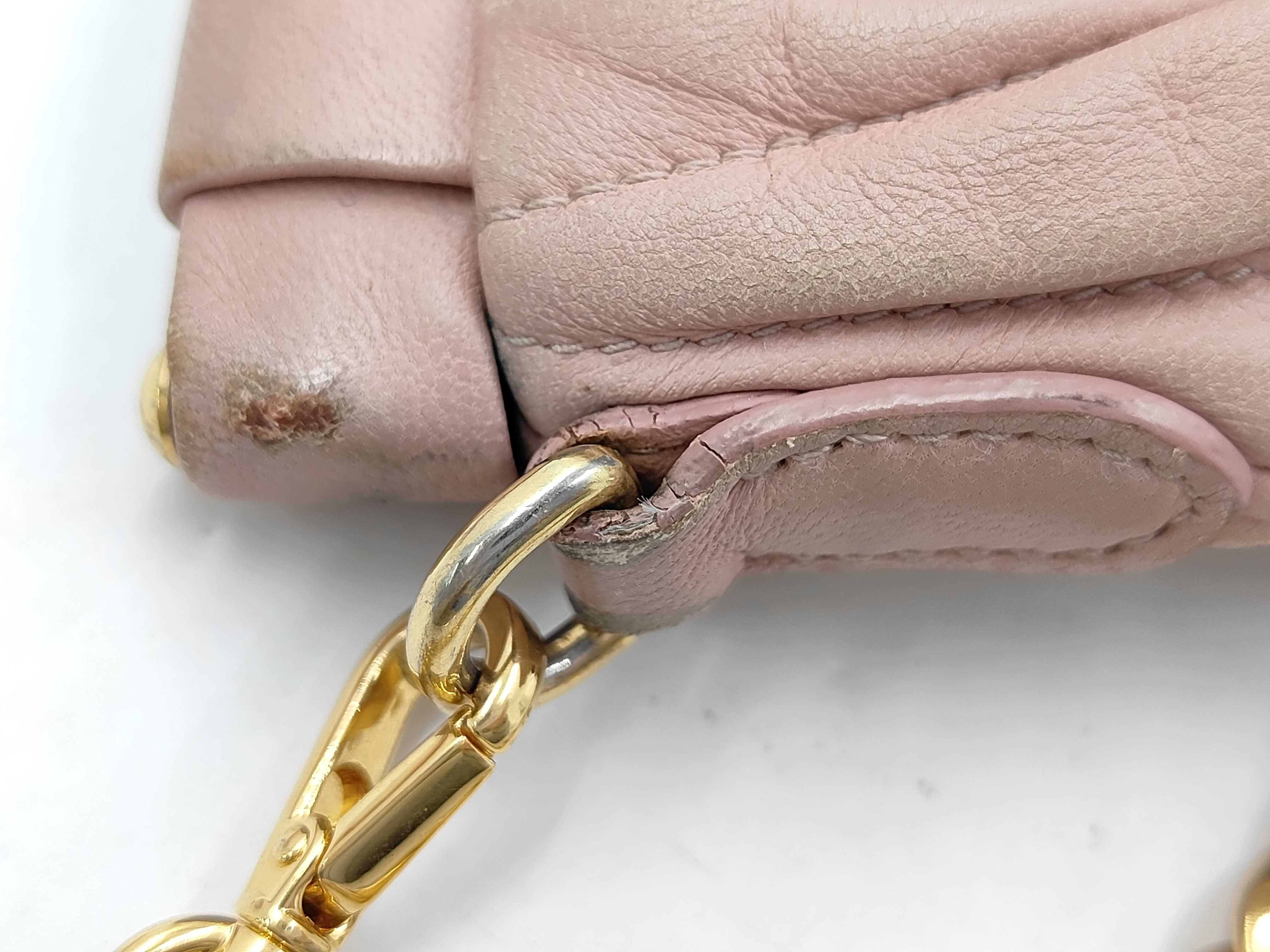 Matelassé Chain Shoulder Bag, Pink Shoulder Bag — view 3