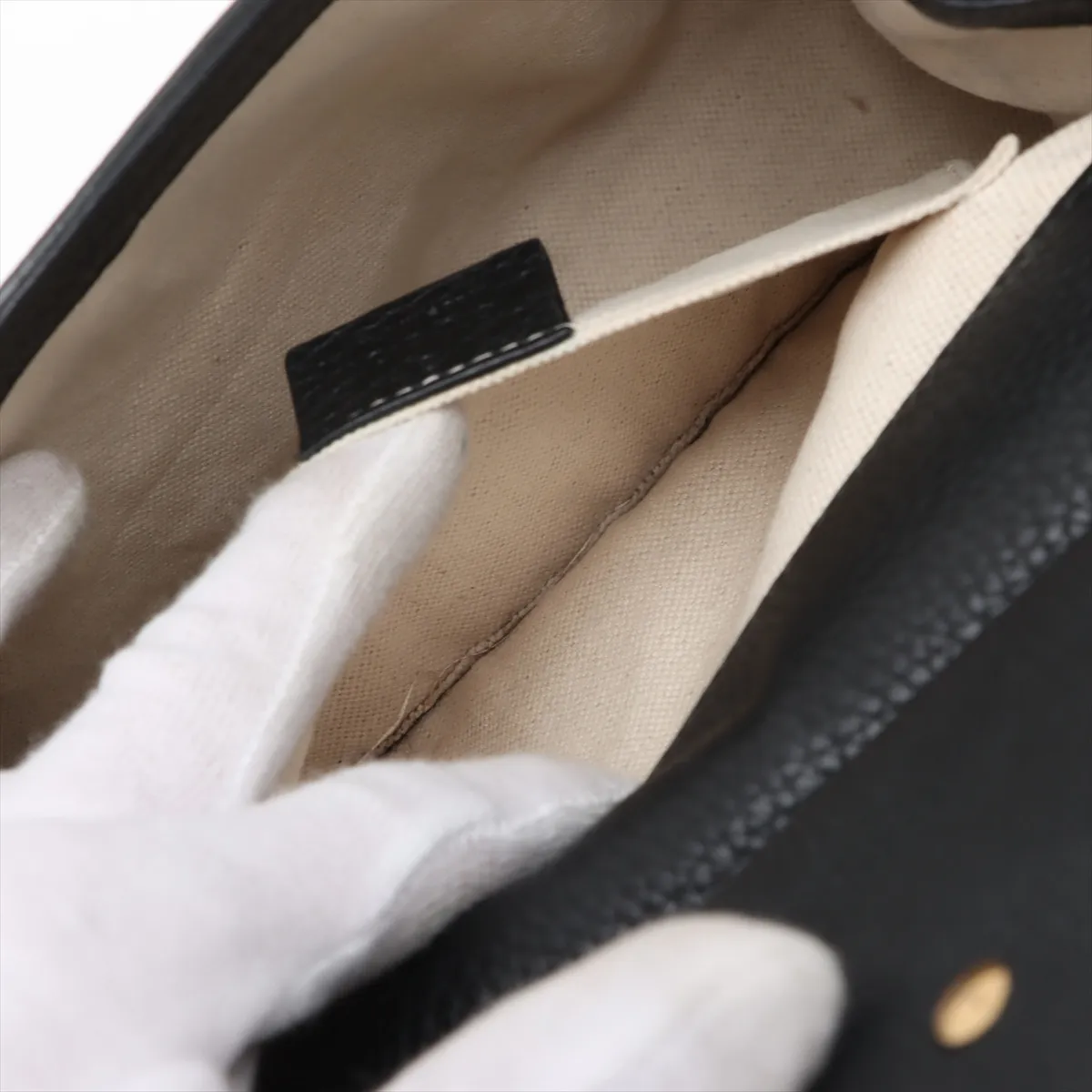 GG Marmont Leather 2WAY Handbag Black 442622 — view 9
