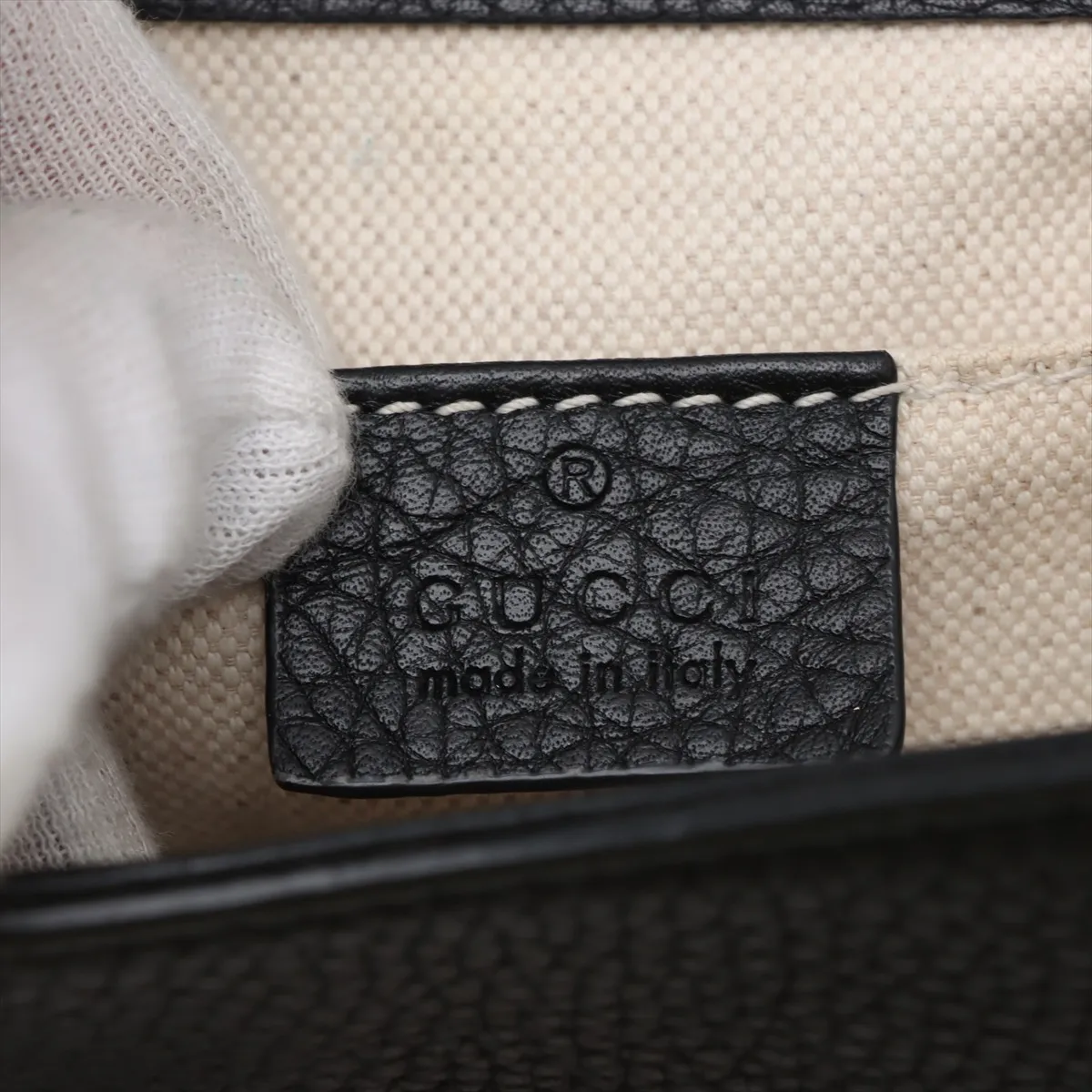 GG Marmont Leather 2WAY Handbag Black 442622 — view 10