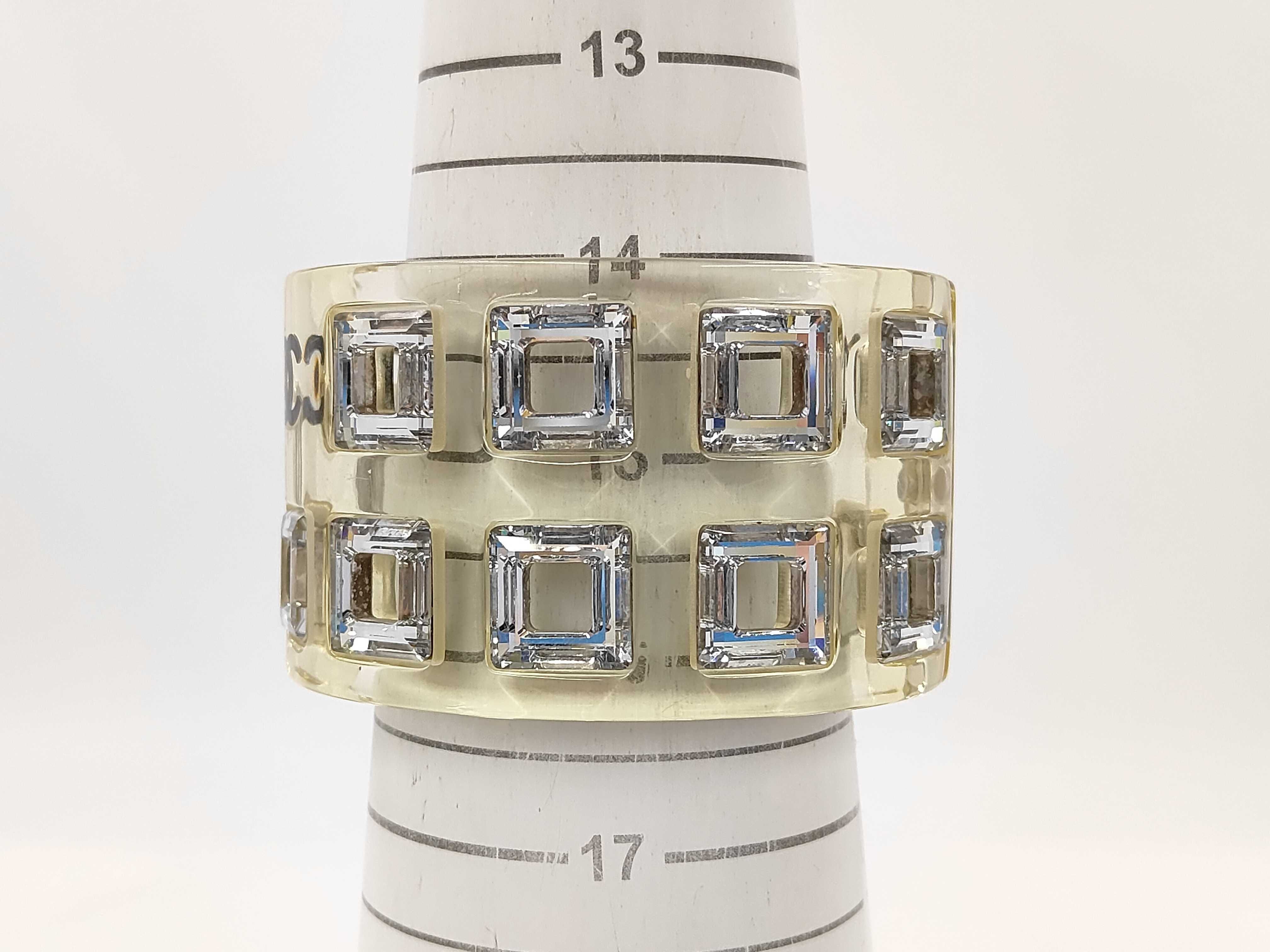 Resin Coco Bangle Clear Bracelet/Bangle — view 6