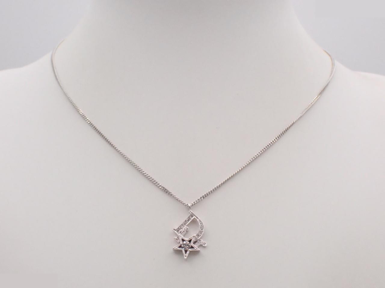 Other line: Precious metal necklace, logo, silver, chain approximately 42cm — view 3