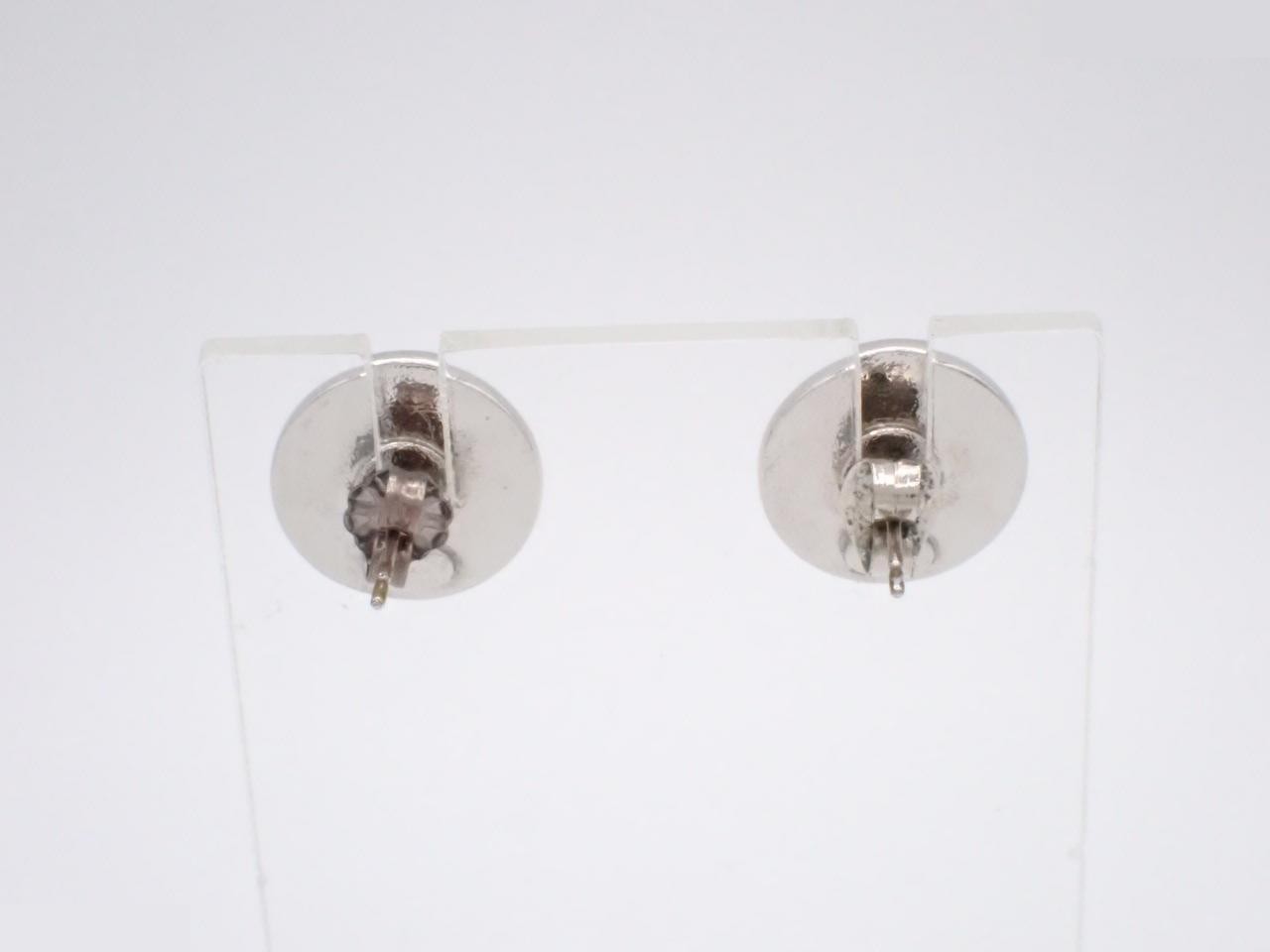 logo earrings, 98P, aftermarket backing. — view 2