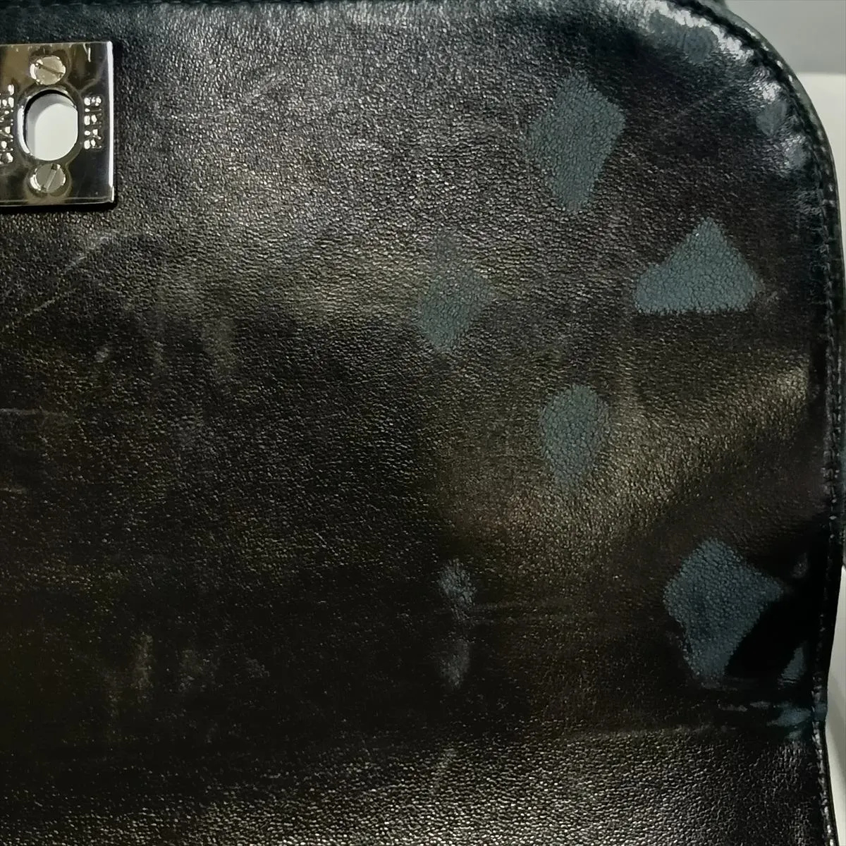 Matelassé Patent Leather Shoulder Bag, Black, Black Hardware, 4877385, Series 4 — view 15