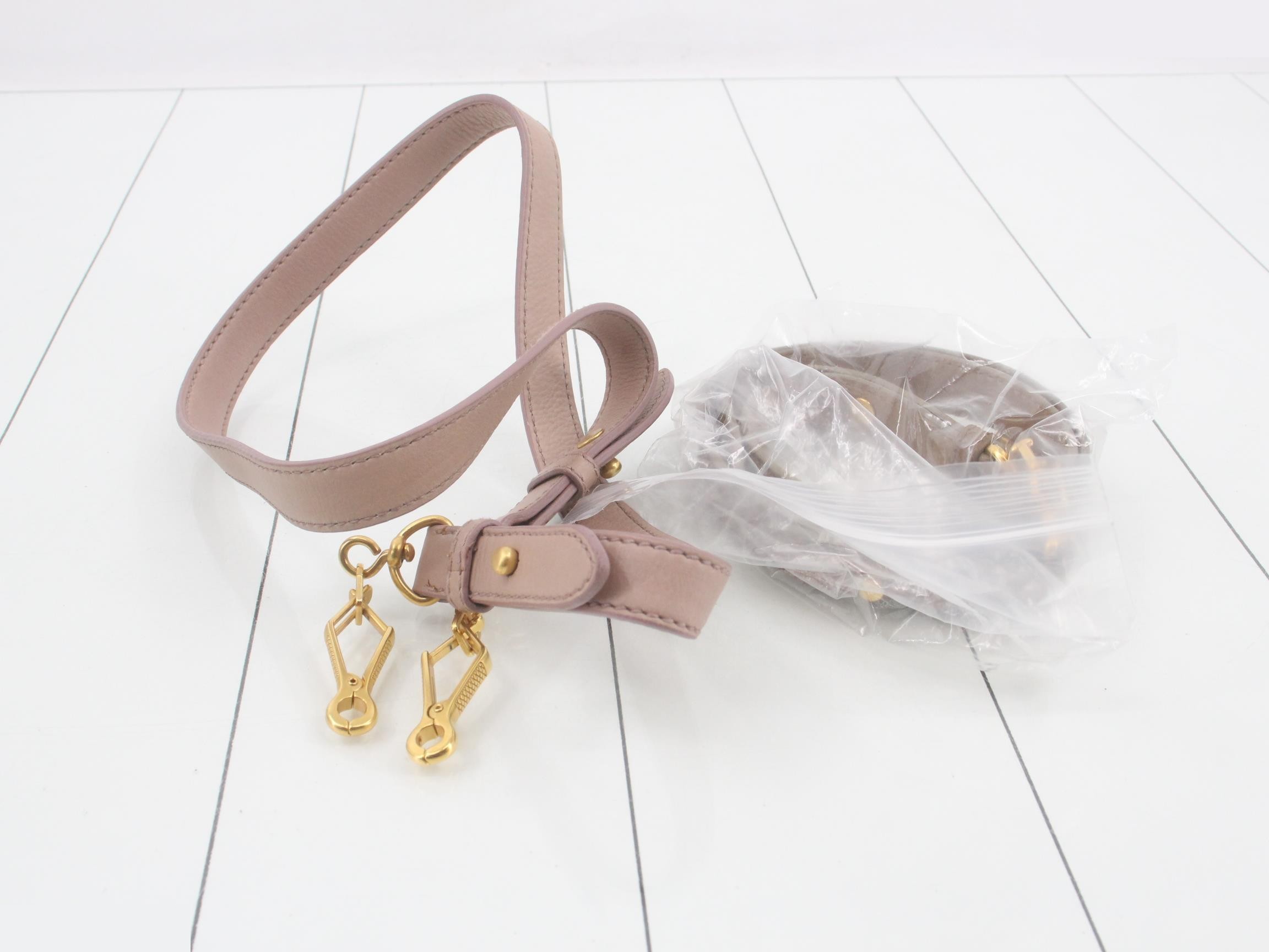 handbag, leather, beige, with shoulder strap. — view 7
