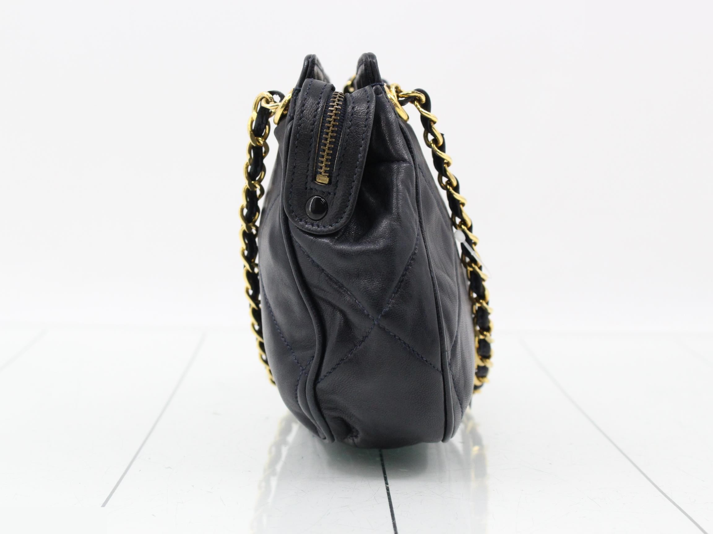 Matelassé Coco Mark Fringe Lambskin Chain Shoulder Bag — view 3