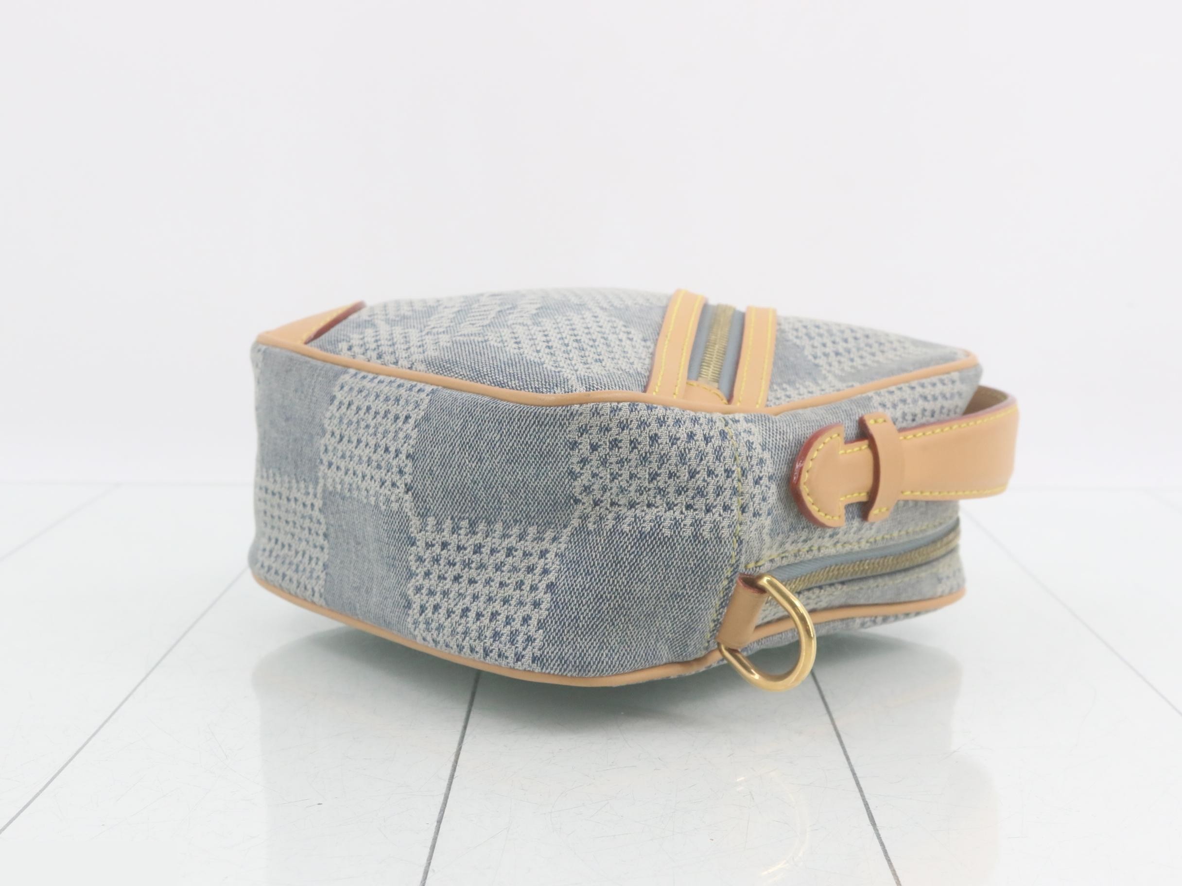 Damier Denim 3D Chess Messenger 2-Way Handbag — view 3