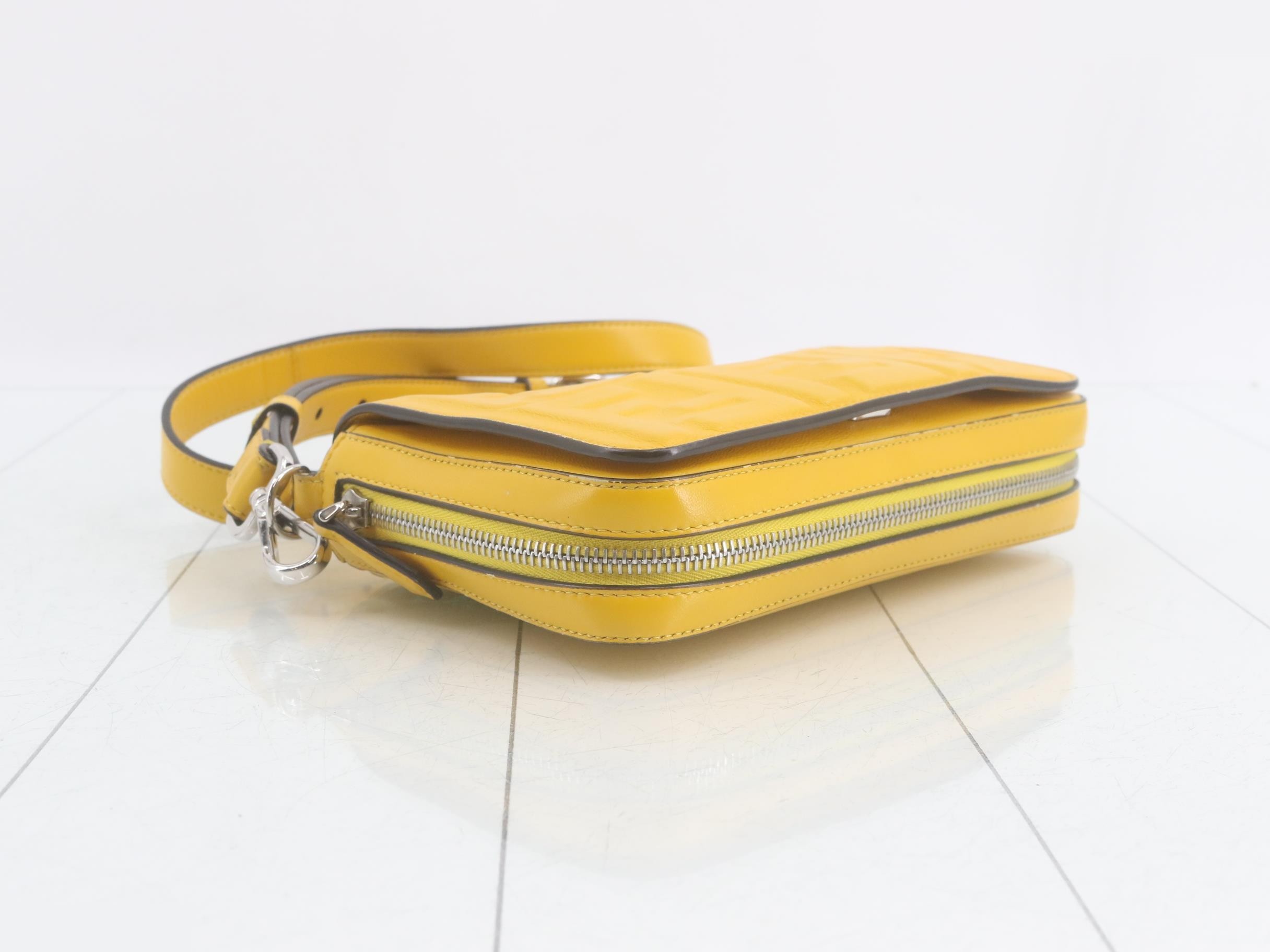 ZUCCA (Bag) - Embossed Shoulder Bag, Yellow — view 5