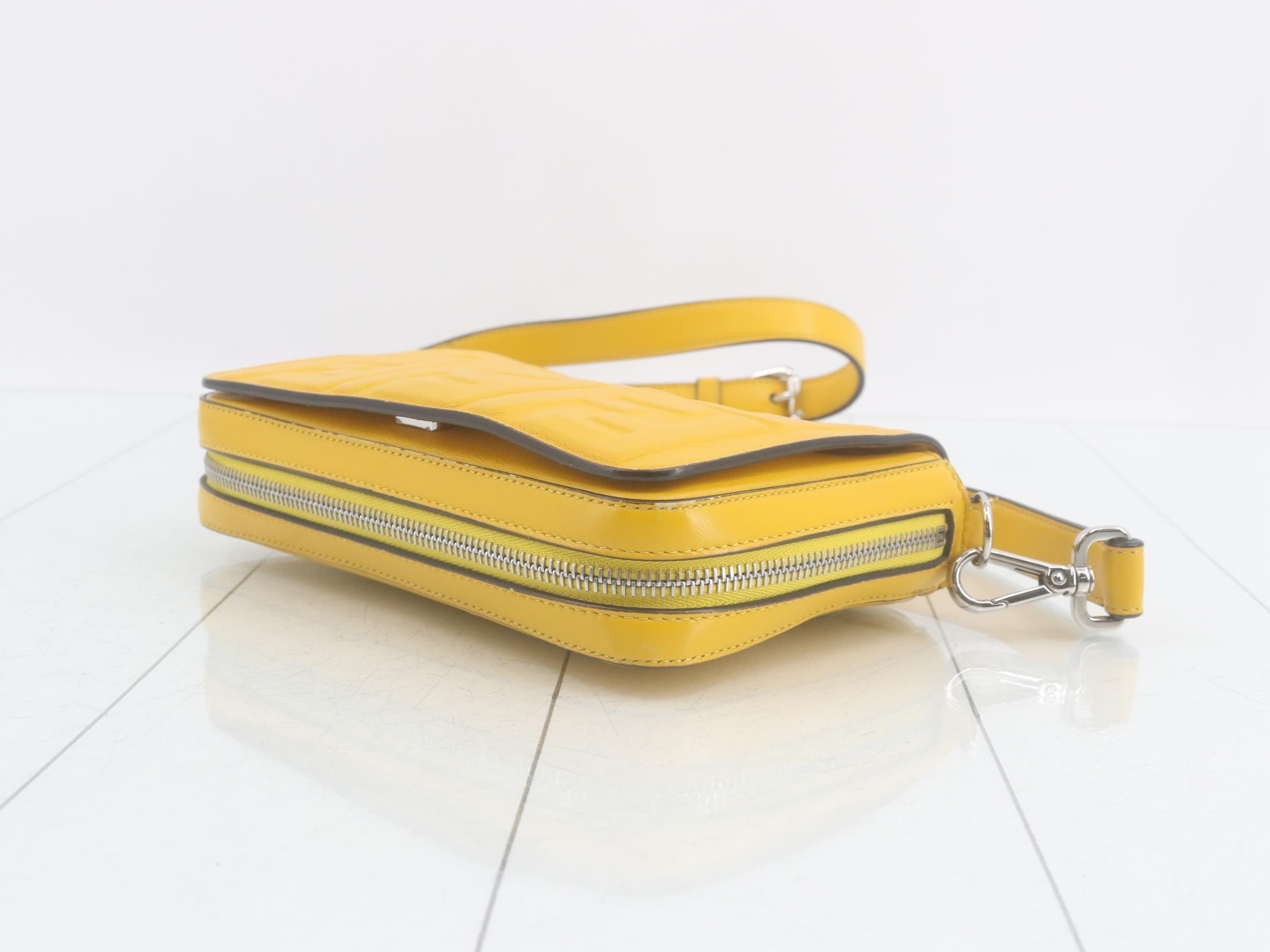 ZUCCA (Bag) - Embossed Shoulder Bag, Yellow — view 6