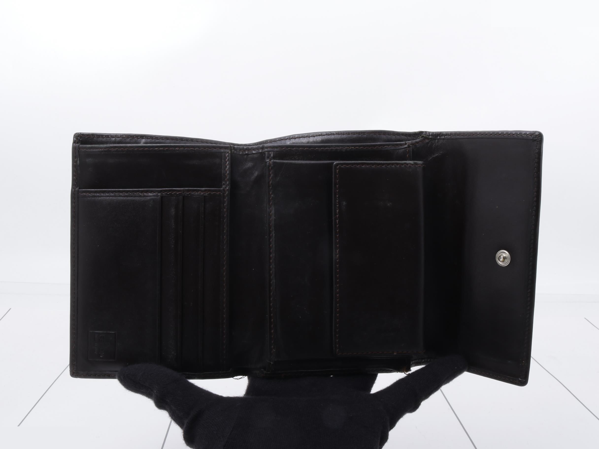Compact Wallet, Canvas, Dark Brown, ZUCCA — view 4