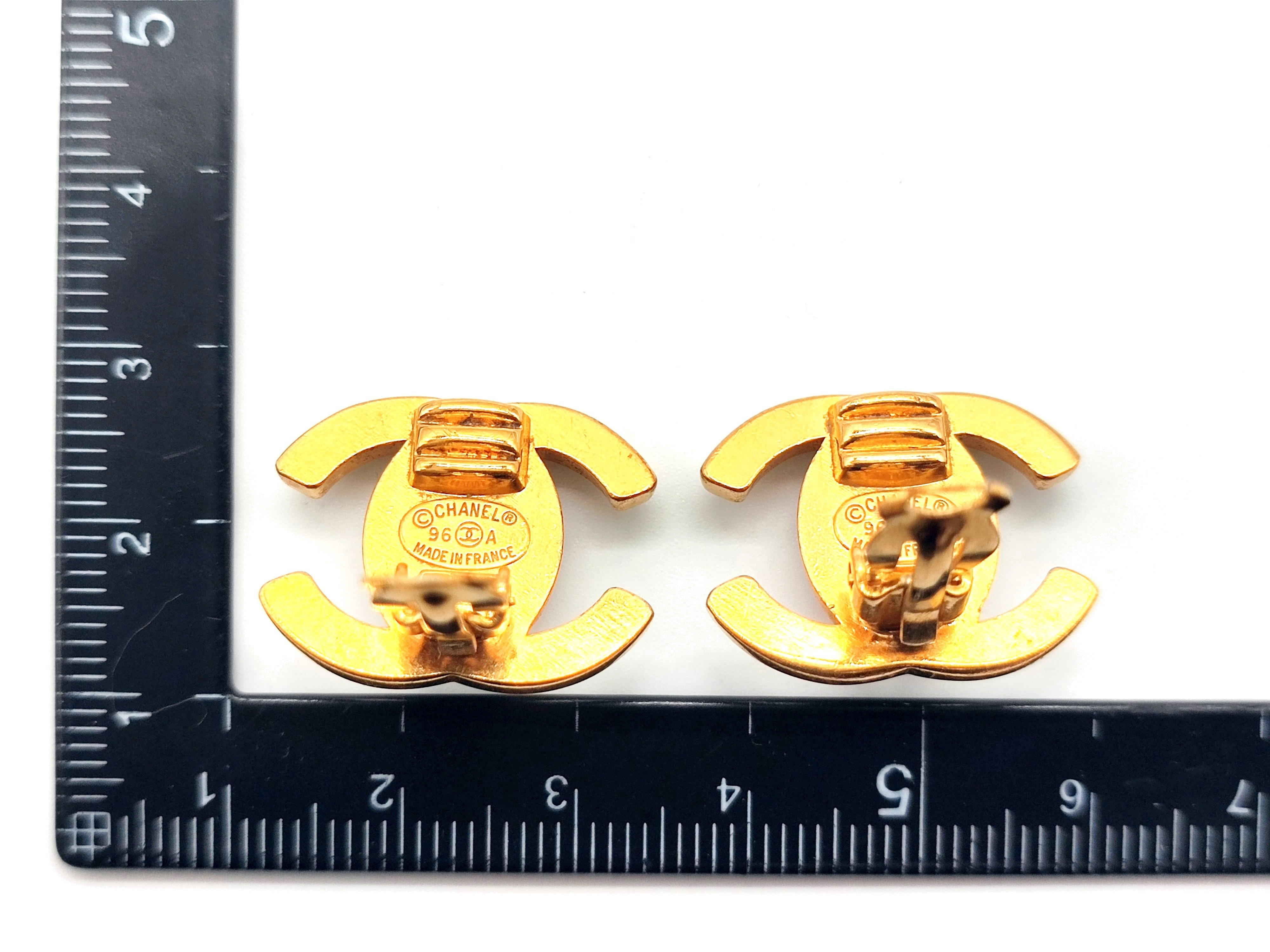 Coco Mark Turnlock Rhinestone Earrings 96A — view 3