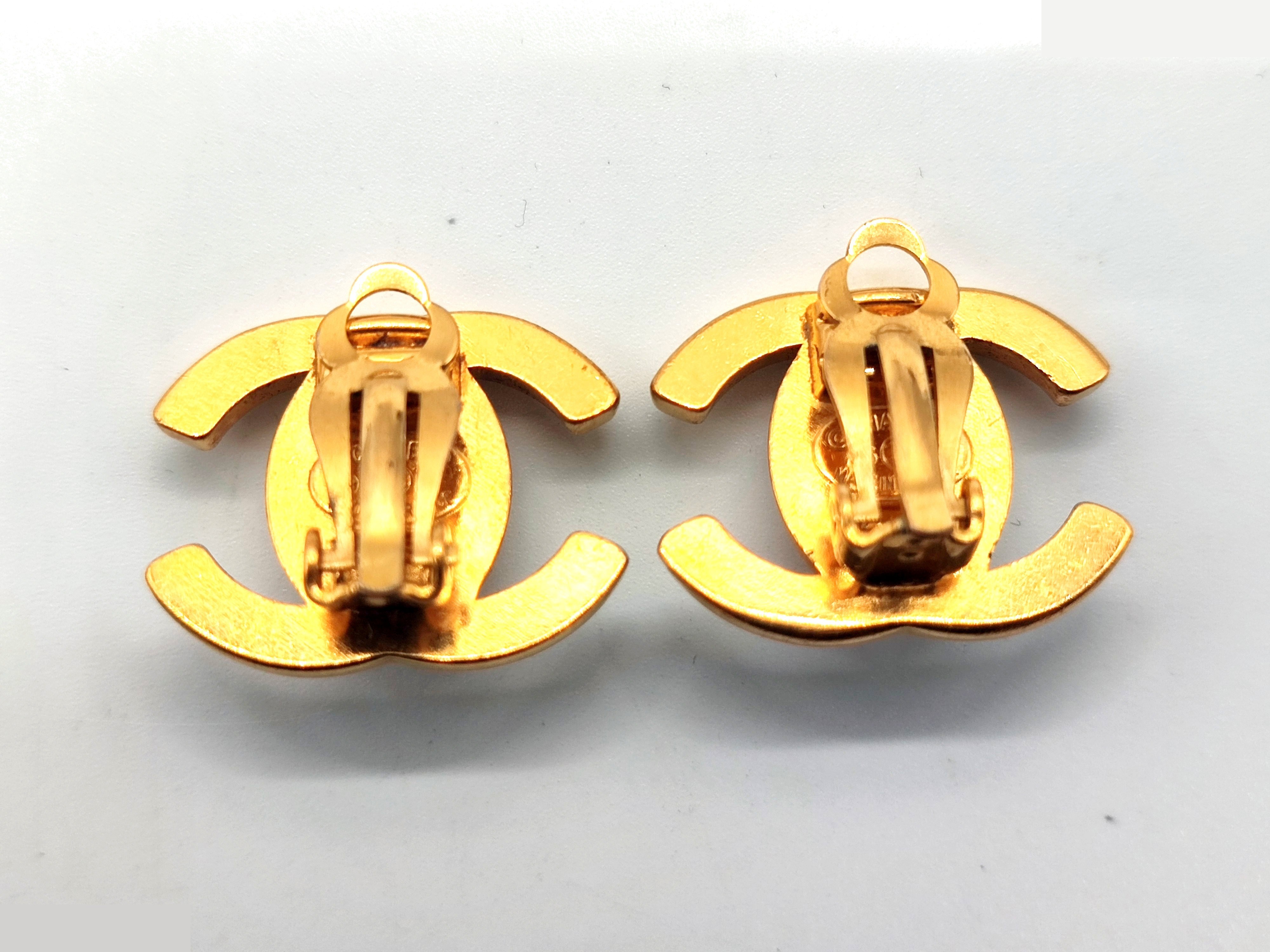 Coco Mark Turnlock Rhinestone Earrings 96A — view 4