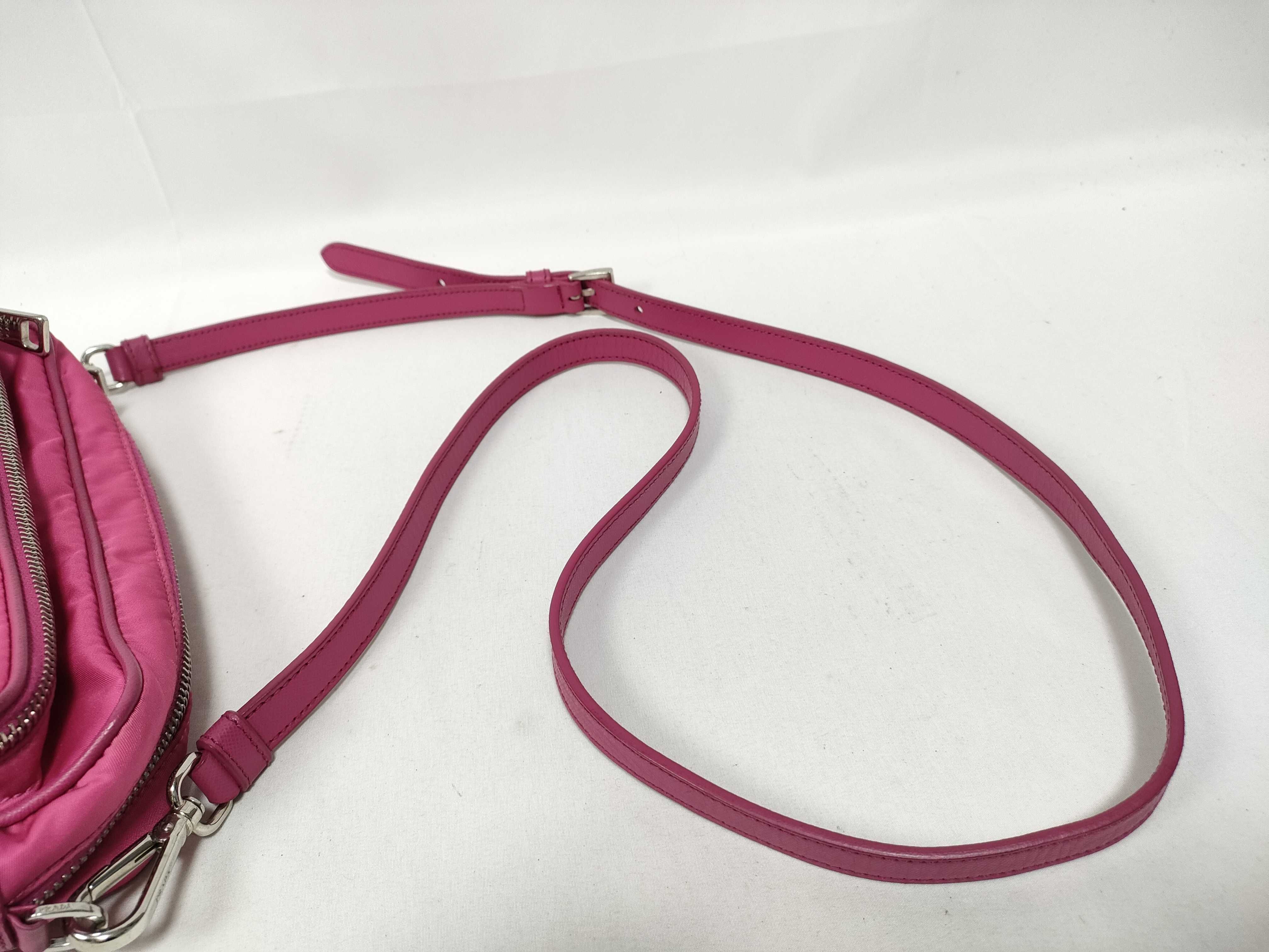 Tessuto x Saffiano Shoulder Bag, Pink BT1010 — view 8