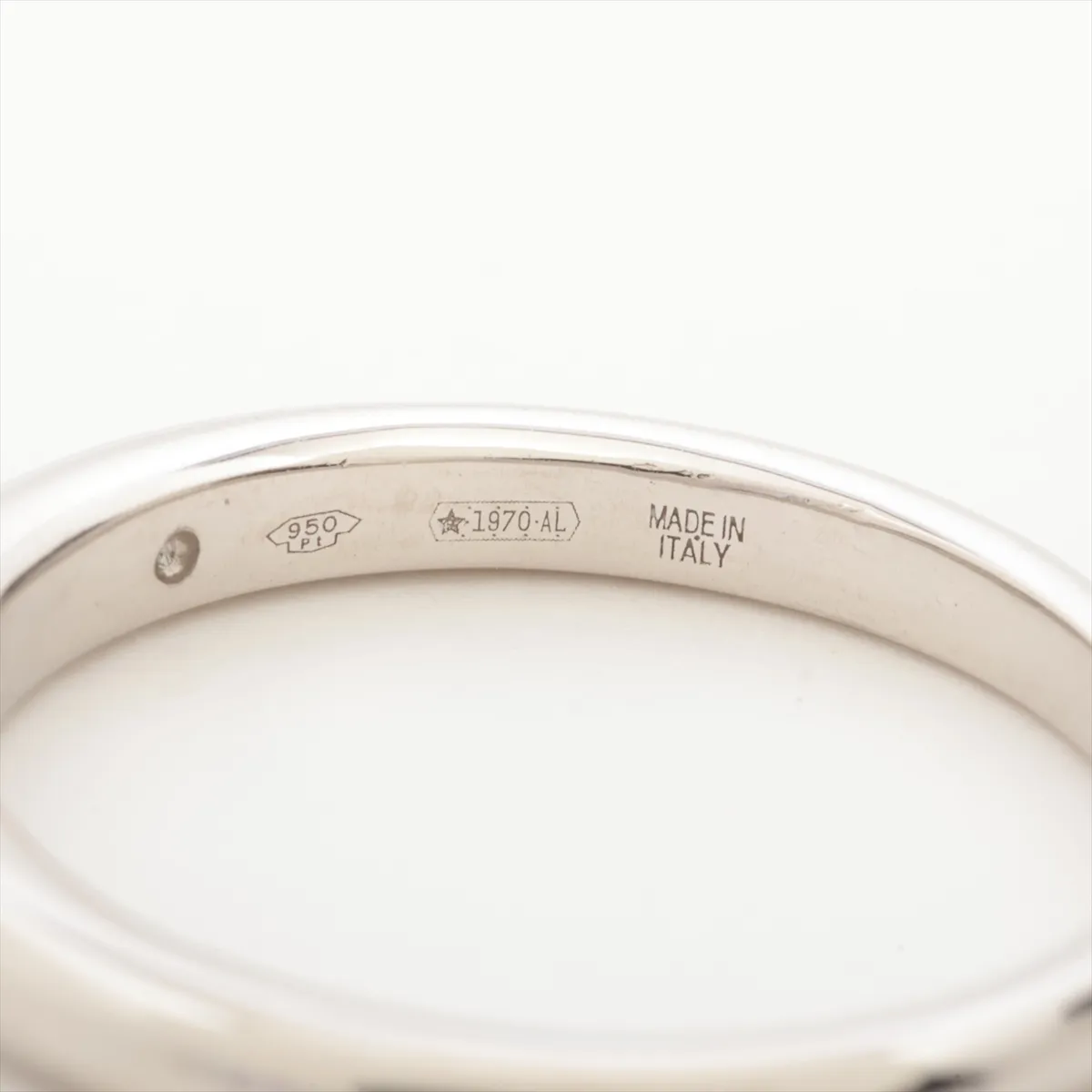 Fedi 3P Diamond Ring, Pt950, 3.6g, AA9L53, QR code readable, dents, 351465 — view 4
