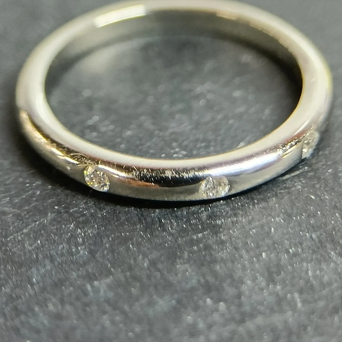 Fedi 3P Diamond Ring, Pt950, 3.6g, AA9L53, QR code readable, dents, 351465 — view 7