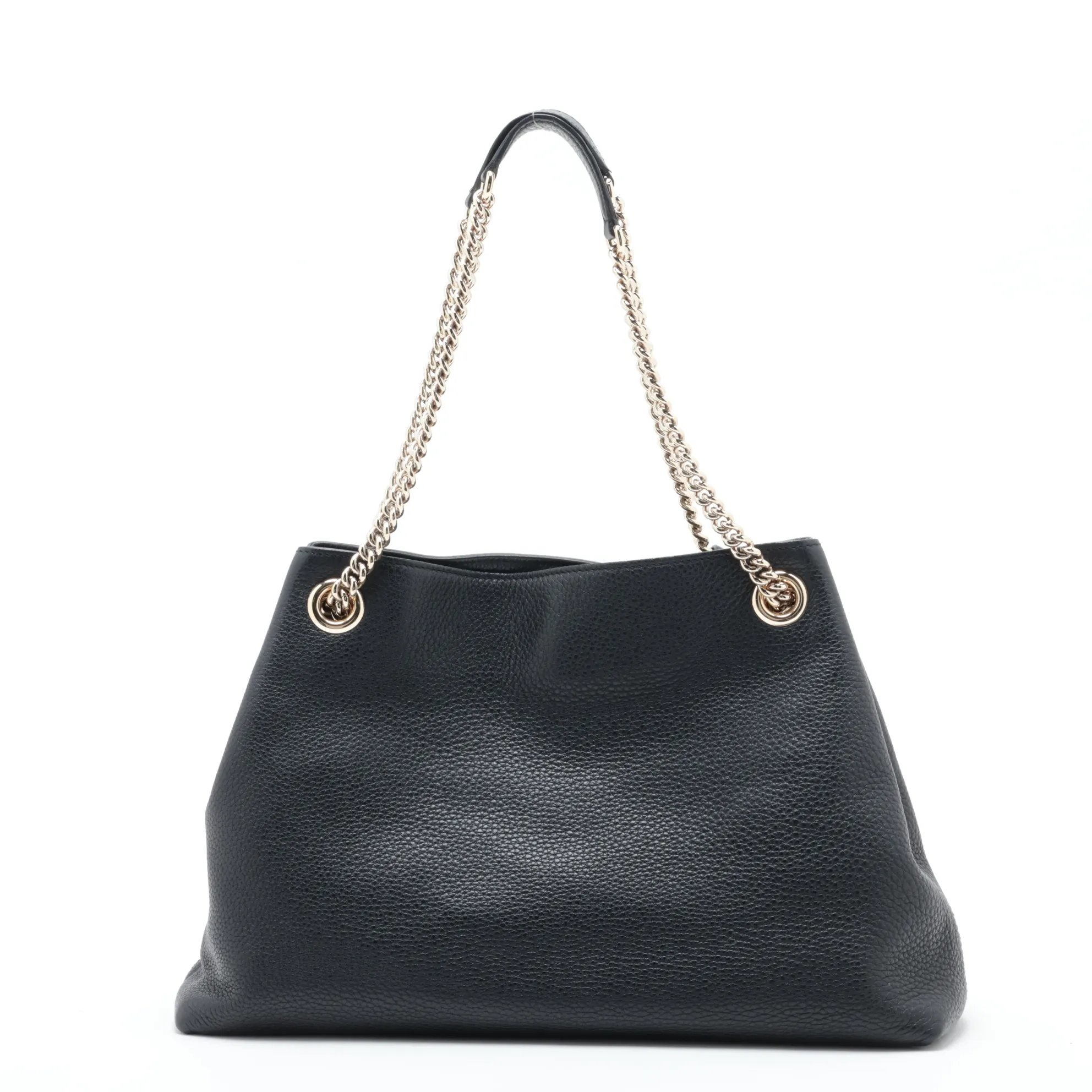 Soho 308982 Leather Chain Shoulder Bag, Black — view 2