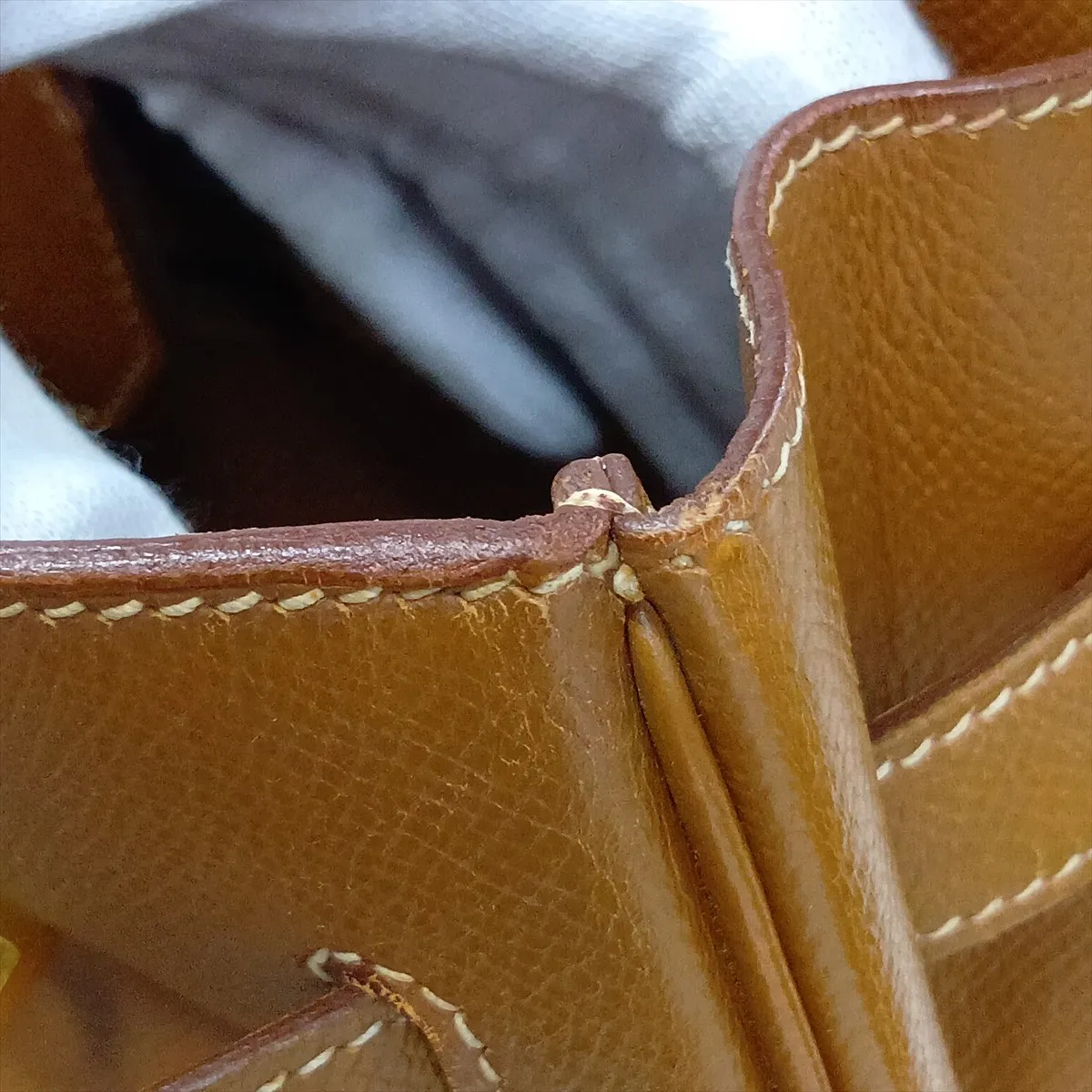 [Individually packaged] Hermes Birkin 35 Letournée Courchevel Gold hardware Y: 1995 Padlock is difficult to open — view 12