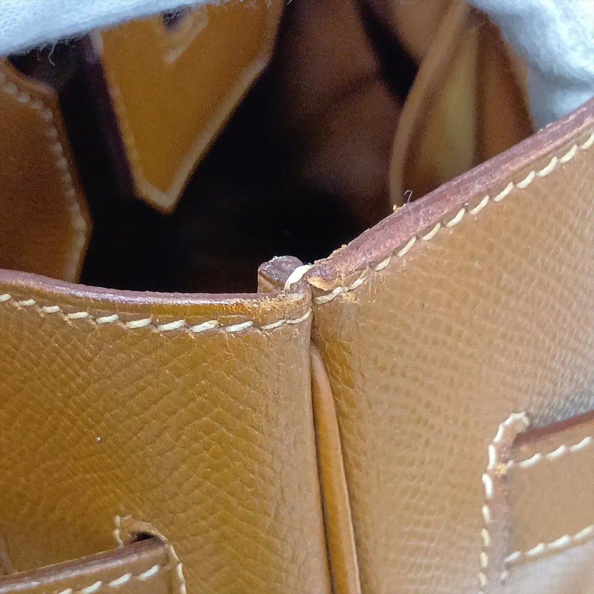 [Individually packaged] Hermes Birkin 35 Letournée Courchevel Gold hardware Y: 1995 Padlock is difficult to open — view 13