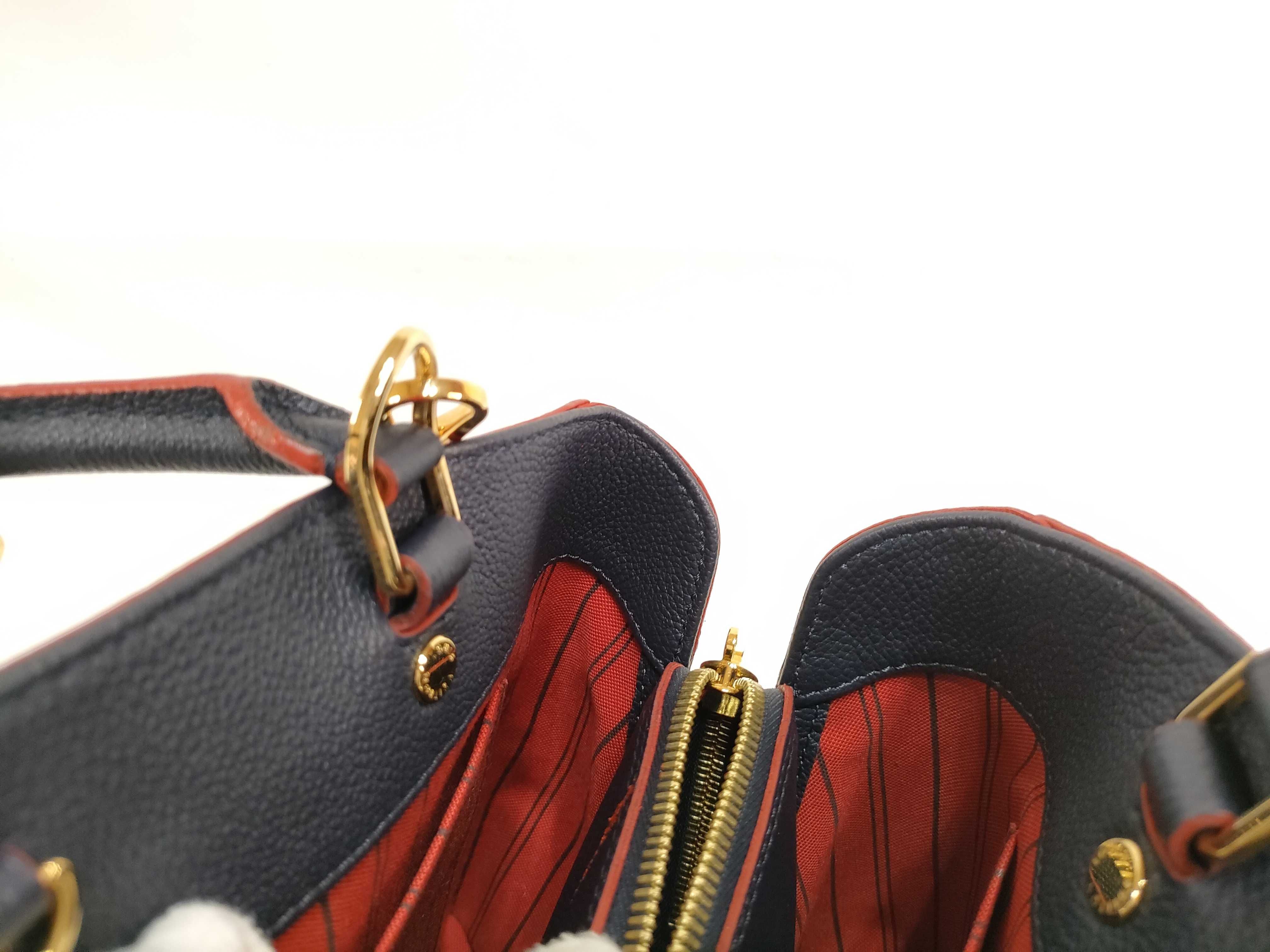 Monogram Empreinte Louis Vuitton Empreinte Montaigne BB Marine Rouge Shoulder Bag — view 12