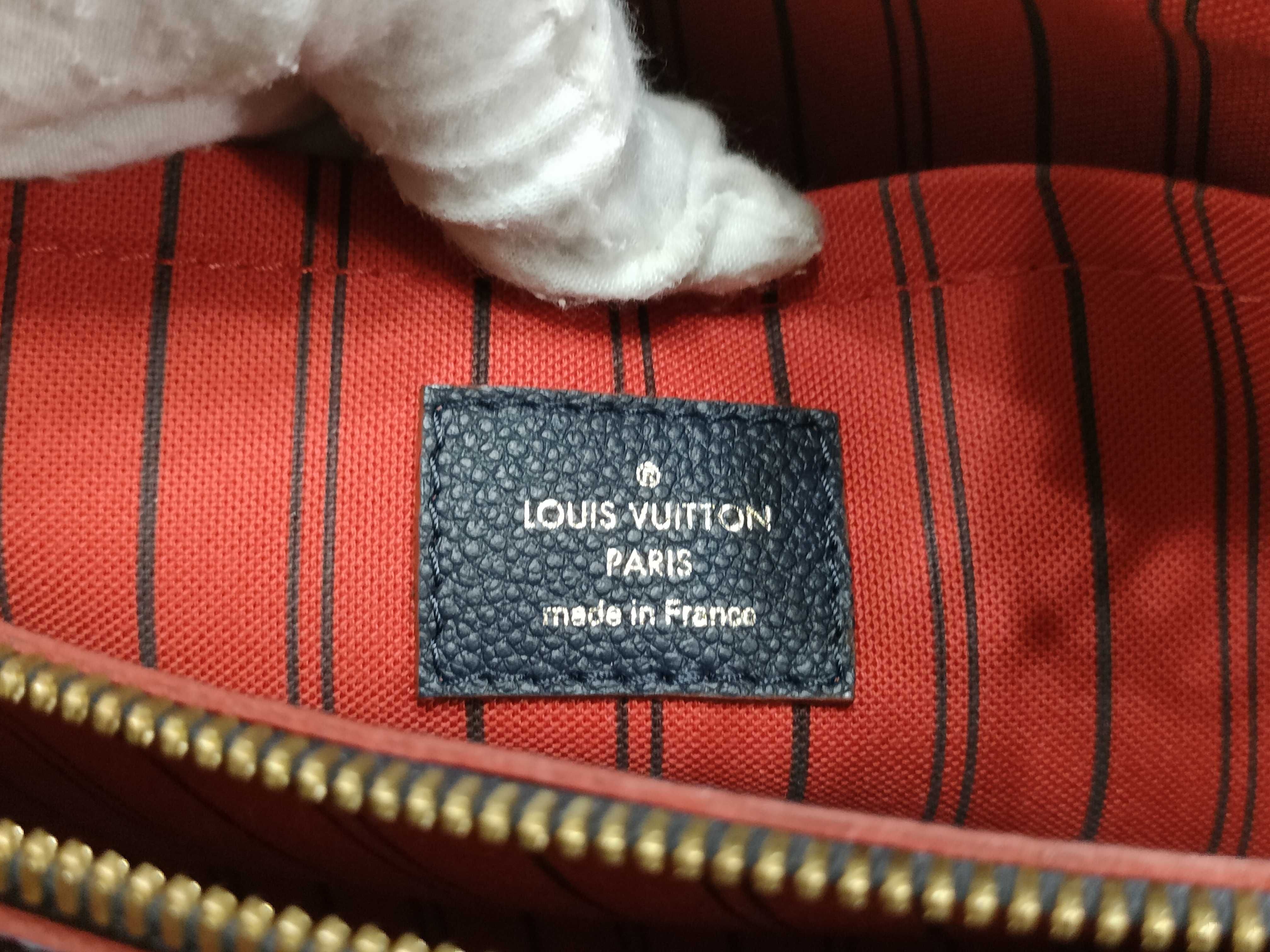 Monogram Empreinte Louis Vuitton Empreinte Montaigne BB Marine Rouge Shoulder Bag — view 14