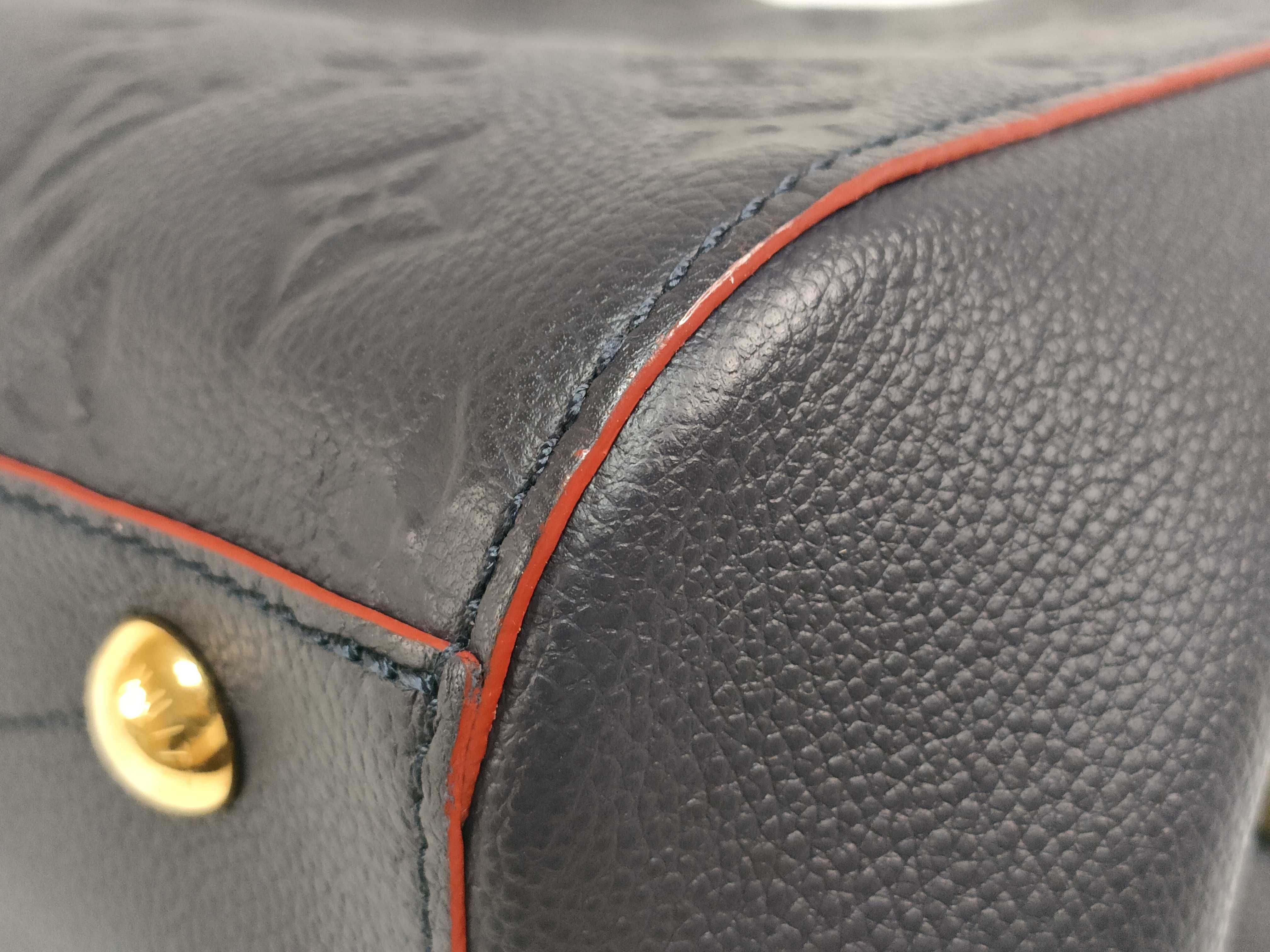 Monogram Empreinte Louis Vuitton Empreinte Montaigne BB Marine Rouge Shoulder Bag — view 7