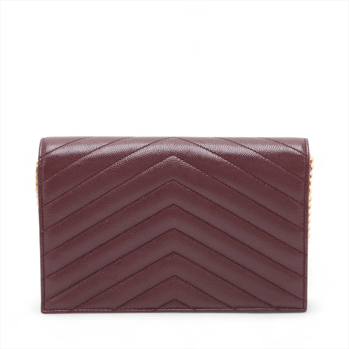 Cassandra Leather Chain Wallet Bordeaux 862439 — view 2