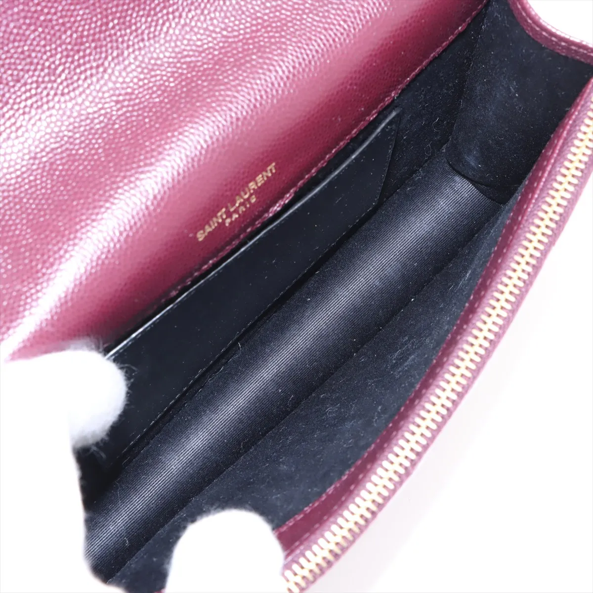 Cassandra Leather Chain Wallet Bordeaux 862439 — view 6