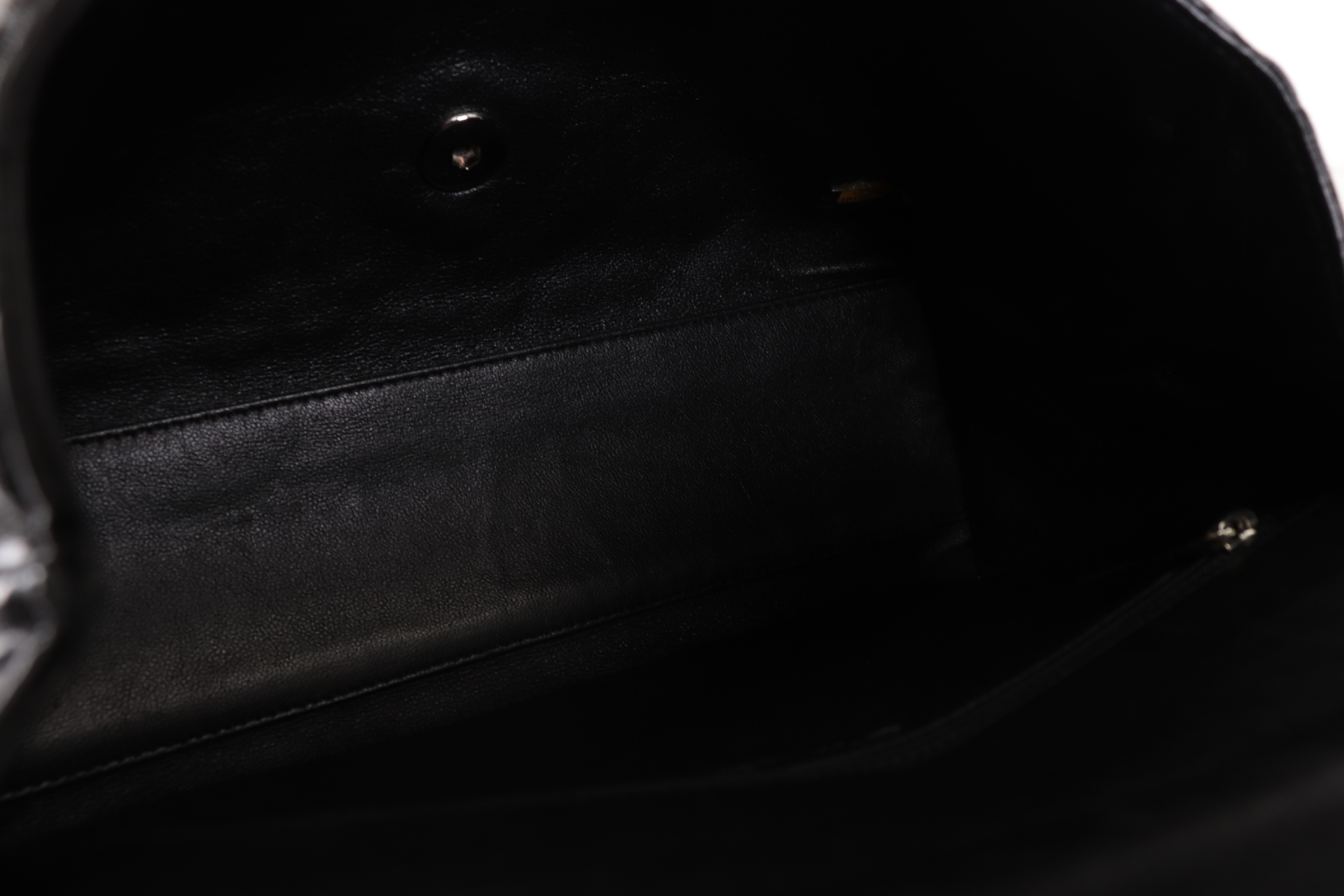 Matelassé Lambskin Kelly-style Handbag with Silver Hardware — view 9