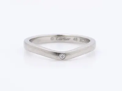 PT950 3PD Ballerina Wedding Band Ring 3.2g #48