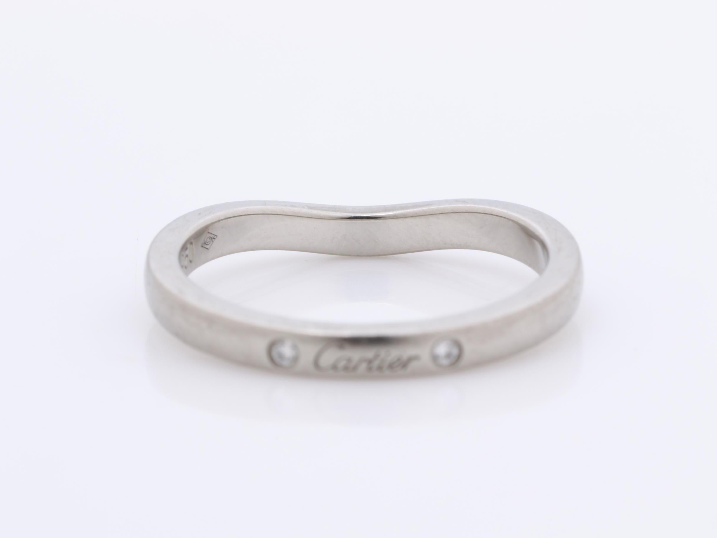 PT950 3PD Ballerina Wedding Band Ring 3.2g #48 — view 4