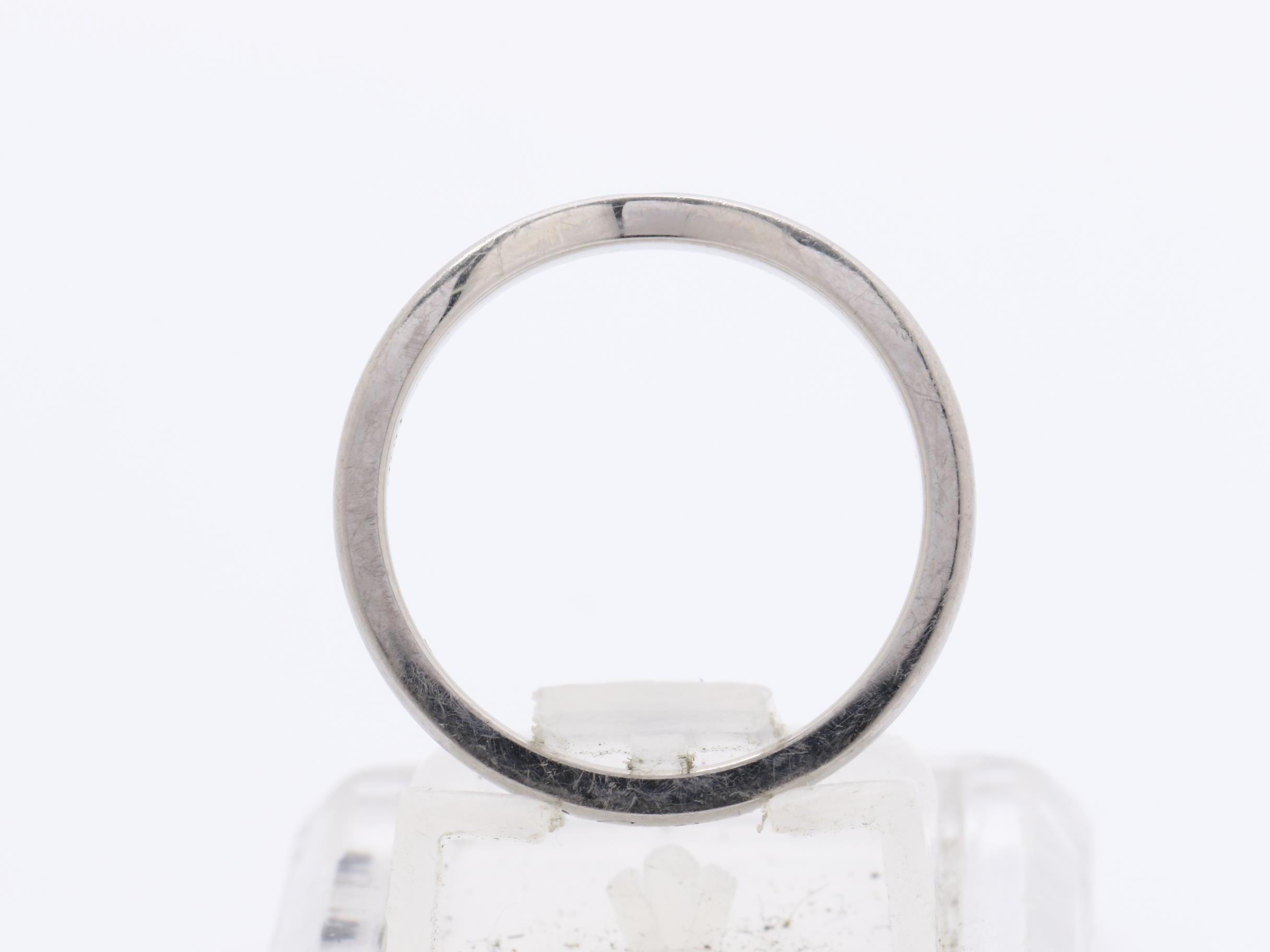 PT950 3PD Ballerina Wedding Band Ring 3.2g #48 — view 5