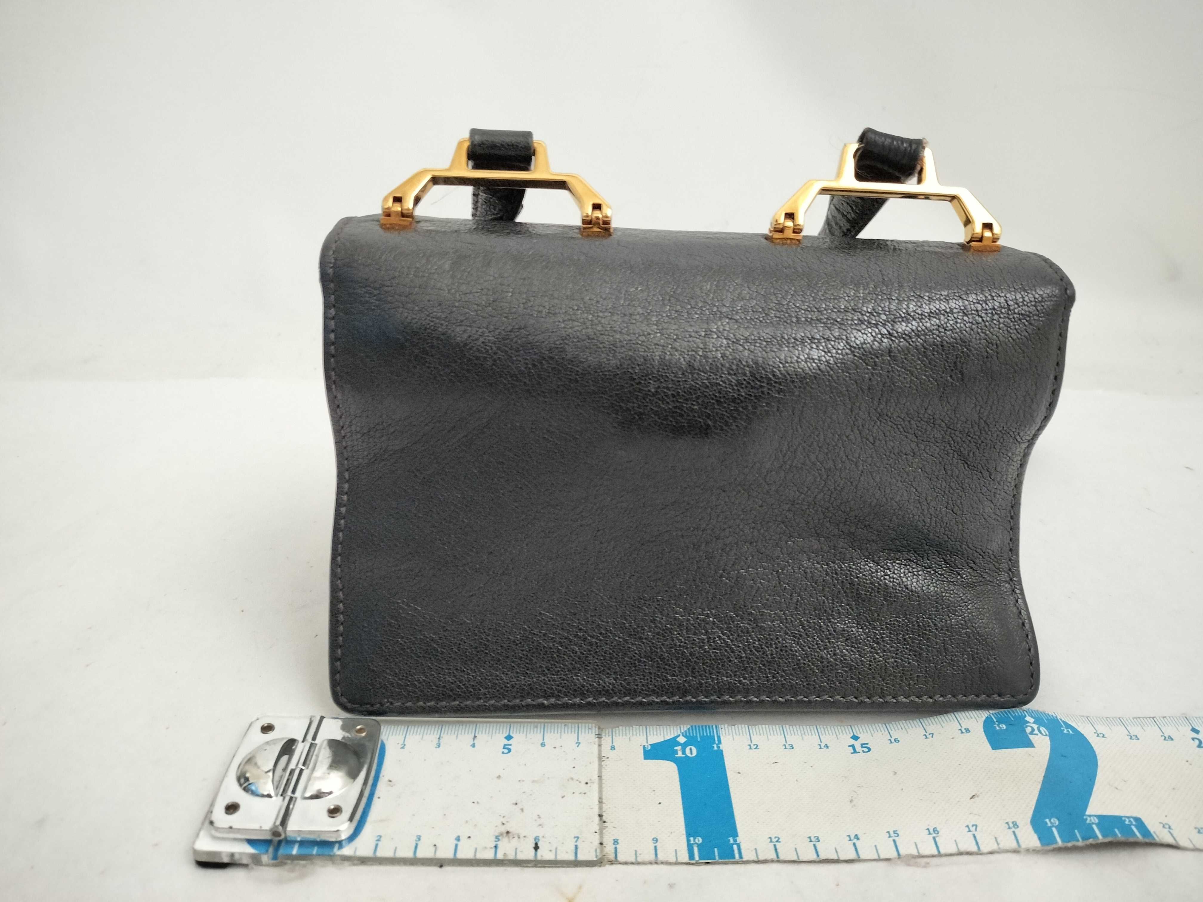 shoulder bag, Madras leather, black shoulder bag — view 2