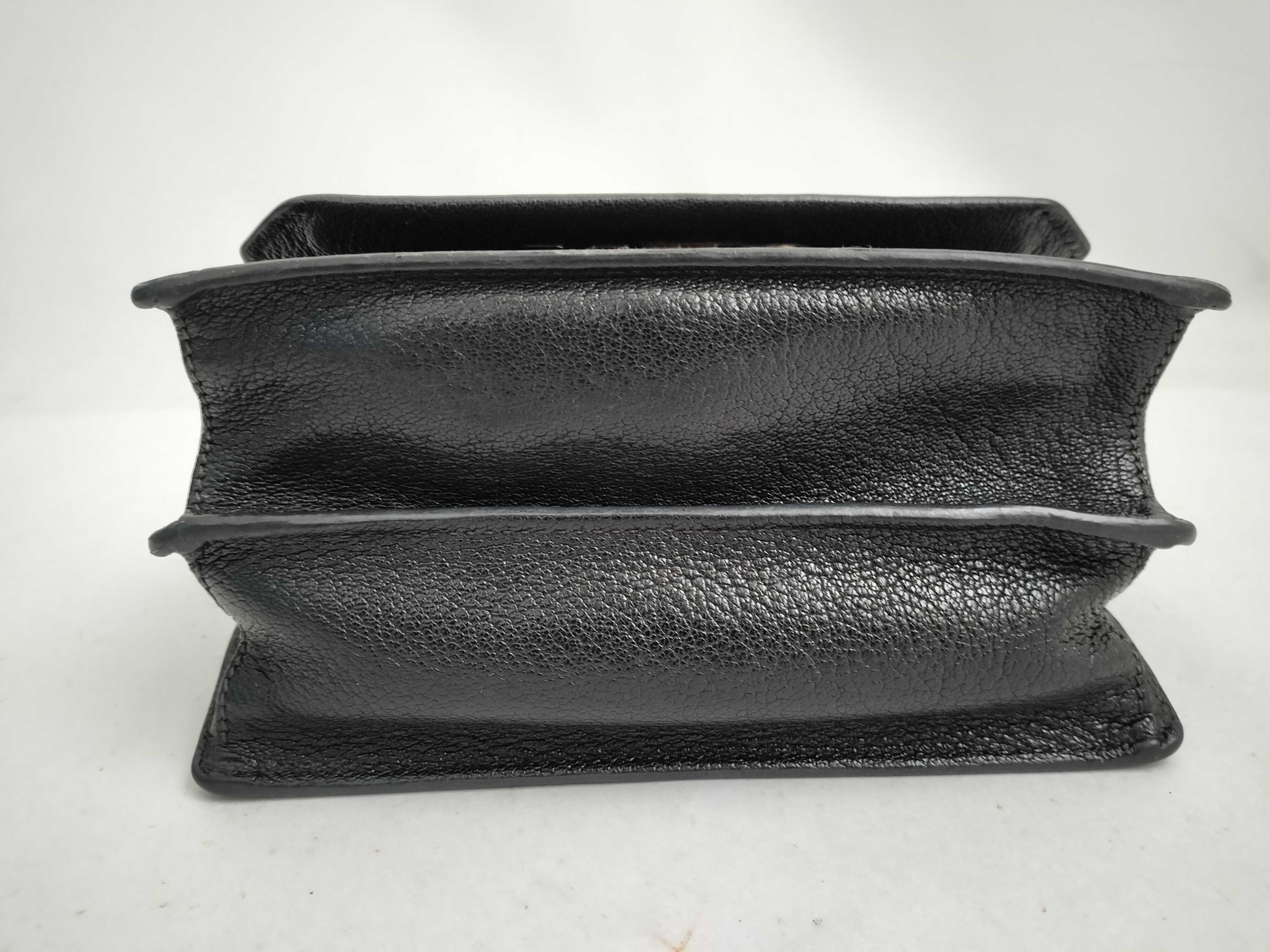 shoulder bag, Madras leather, black shoulder bag — view 7