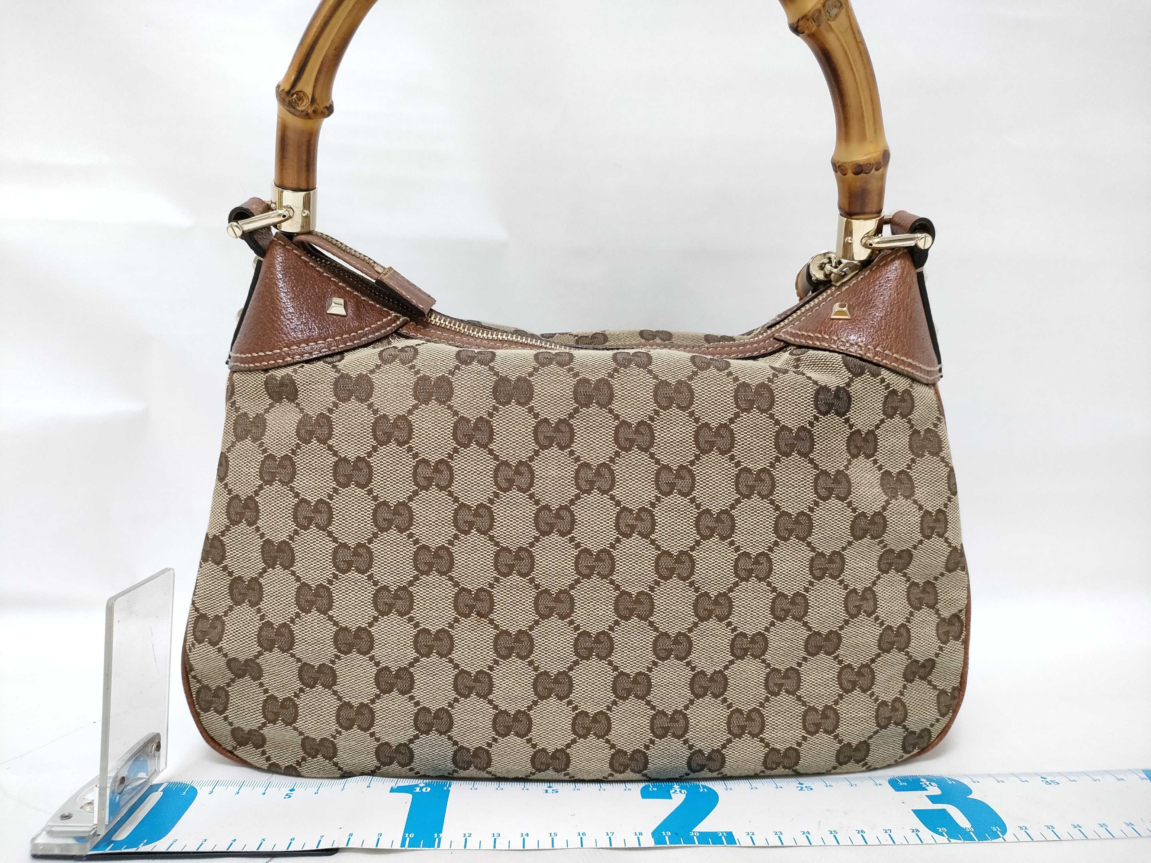 Bamboo GG Canvas Bamboo Shoulder Bag — view 2