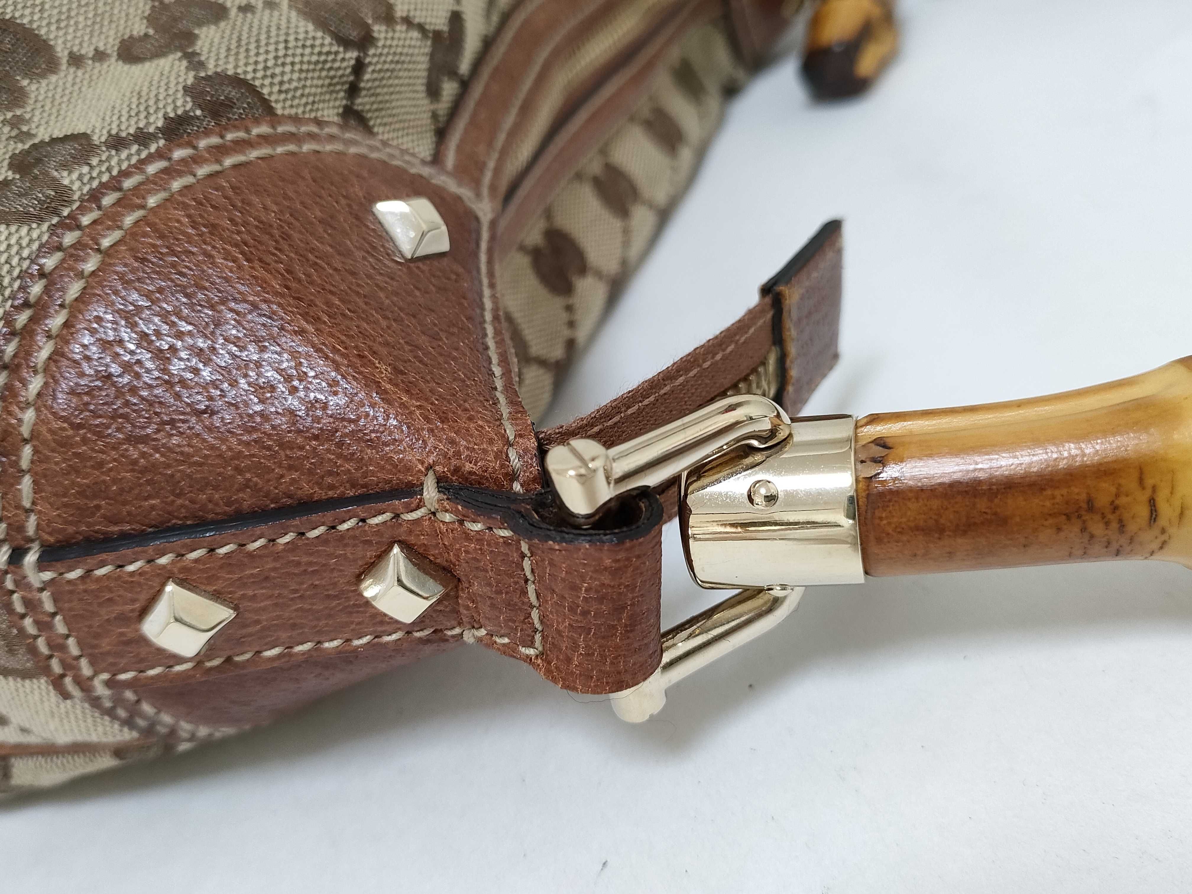 Bamboo GG Canvas Bamboo Shoulder Bag — view 5