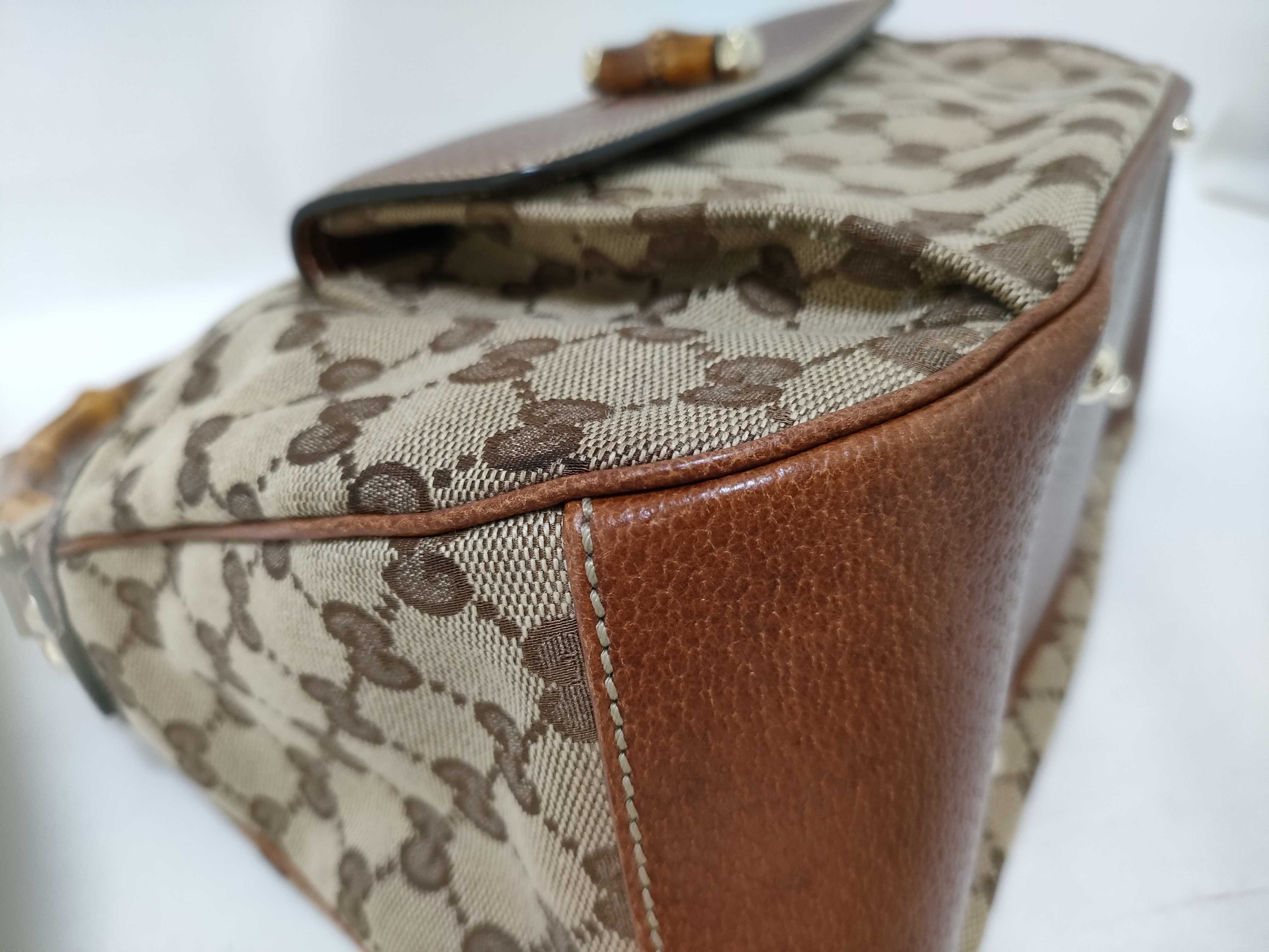 Bamboo GG Canvas Bamboo Shoulder Bag — view 6