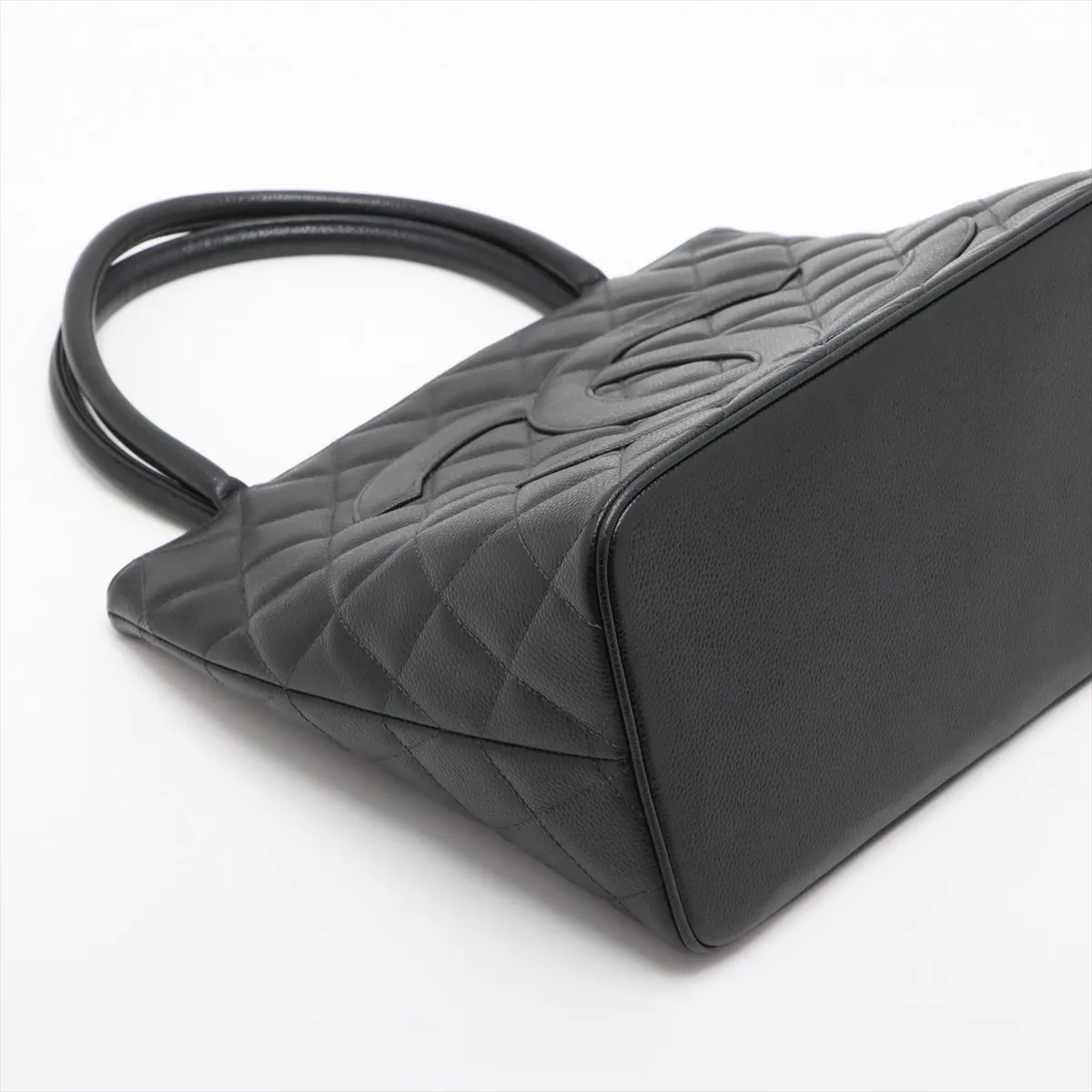 Reissue Caviar Skin Tote Bag, Black with Silver Hardware, 9775086, Series 9 — view 4