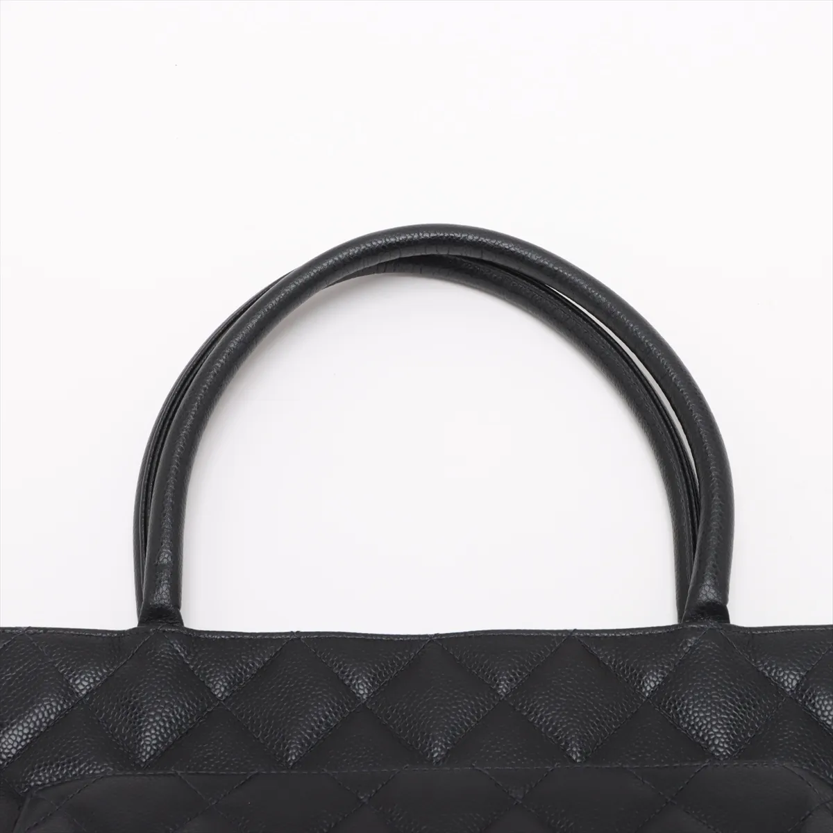 Reissue Caviar Skin Tote Bag, Black with Silver Hardware, 9775086, Series 9 — view 6