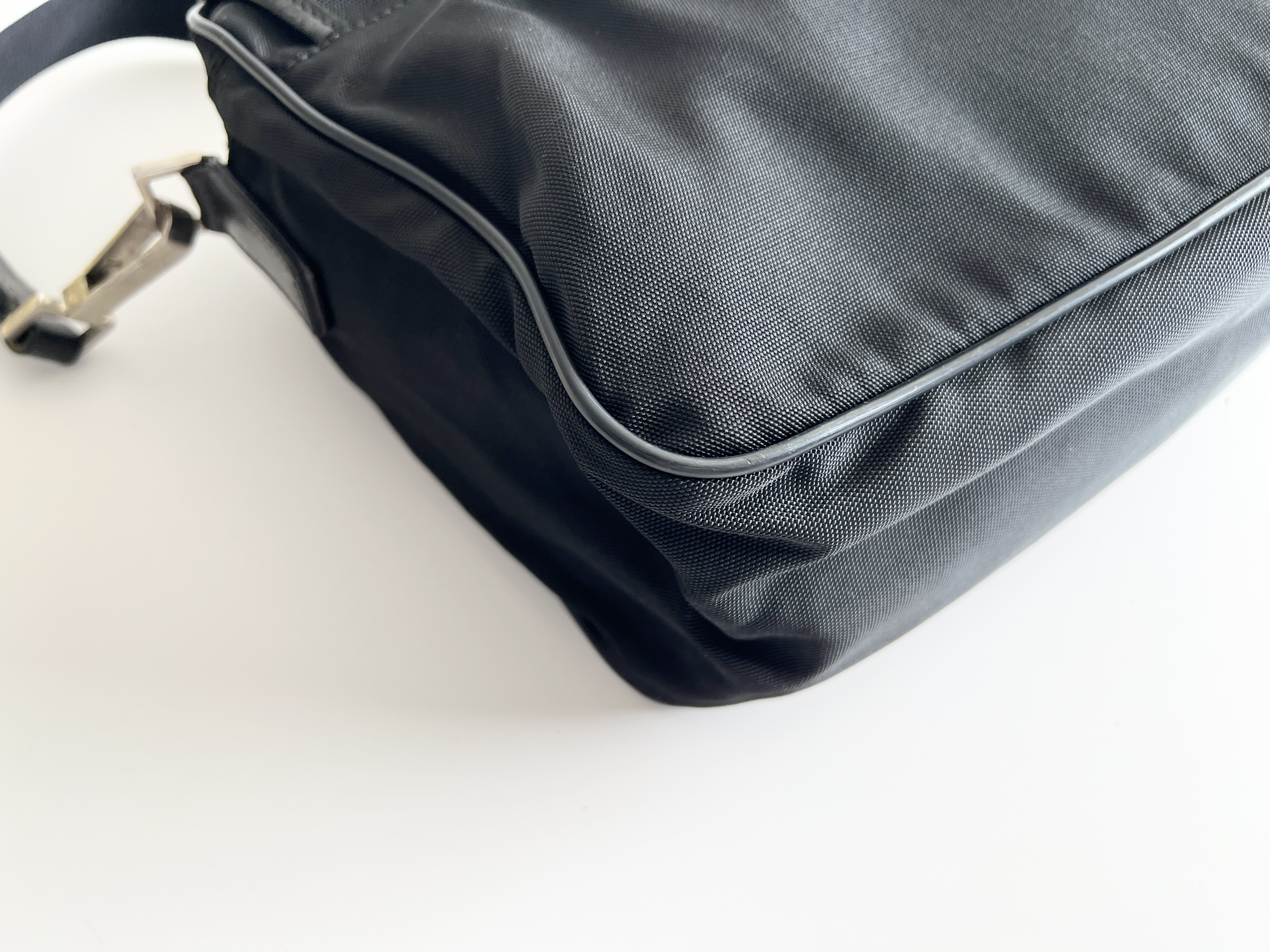 Leather Nylon Flap Shoulder Bag One-Shoulder Bag — view 13