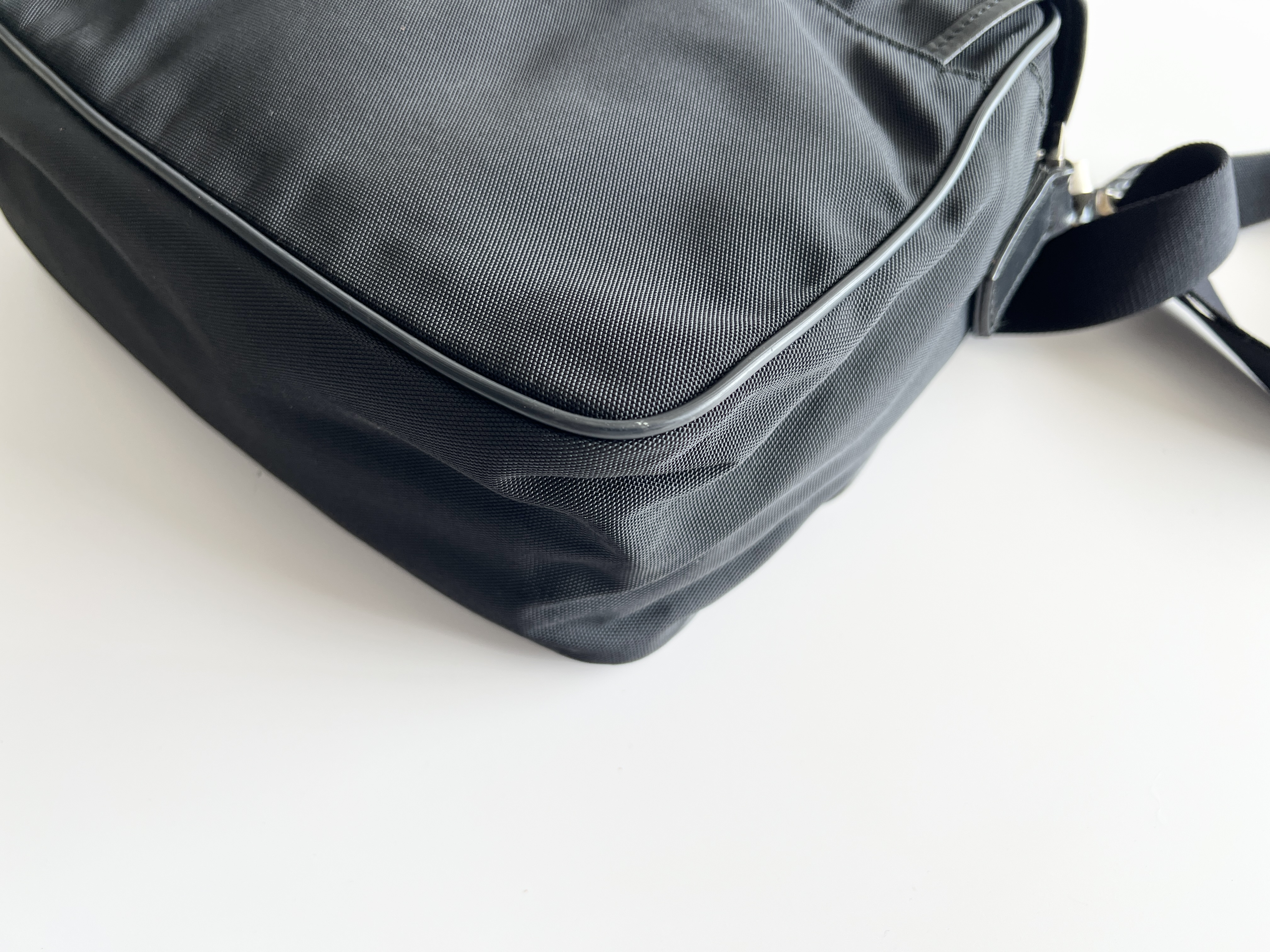 Leather Nylon Flap Shoulder Bag One-Shoulder Bag — view 14
