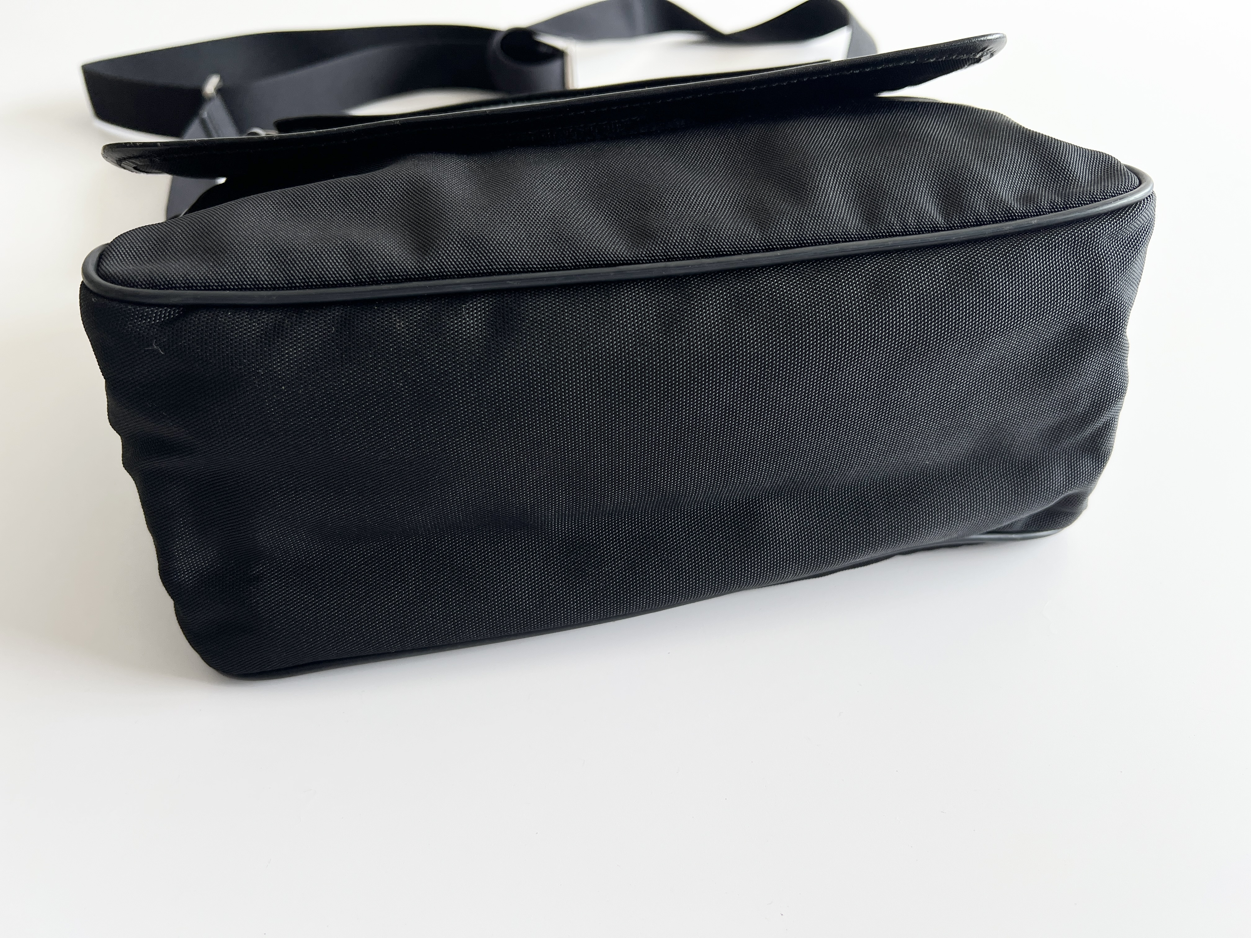 Leather Nylon Flap Shoulder Bag One-Shoulder Bag — view 15