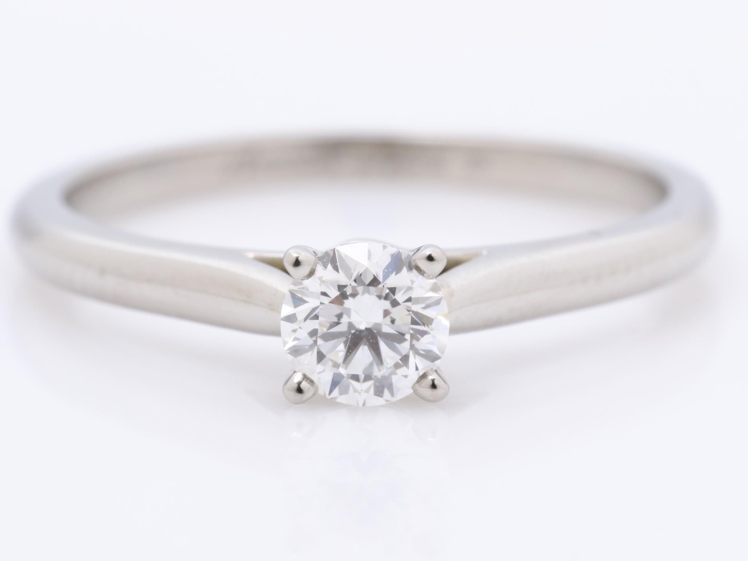 1895 Solitaire, Pt950, D0.32, 3.0g, Size 51 — view 3