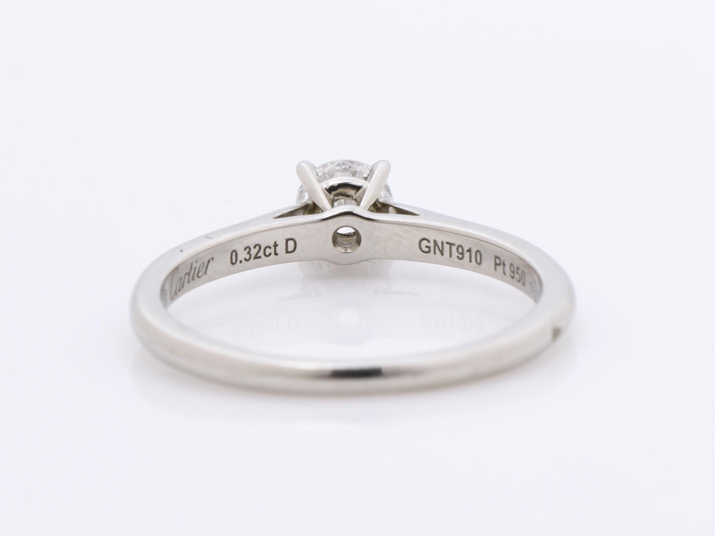 1895 Solitaire, Pt950, D0.32, 3.0g, Size 51 — view 5