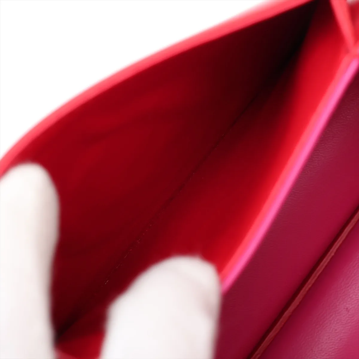 Serpenti Leather 2-Way Handbag, Red, with Mirror — view 9