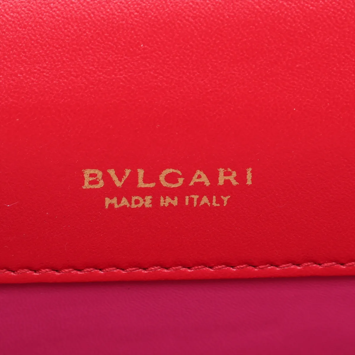 Serpenti Leather 2-Way Handbag, Red, with Mirror — view 10