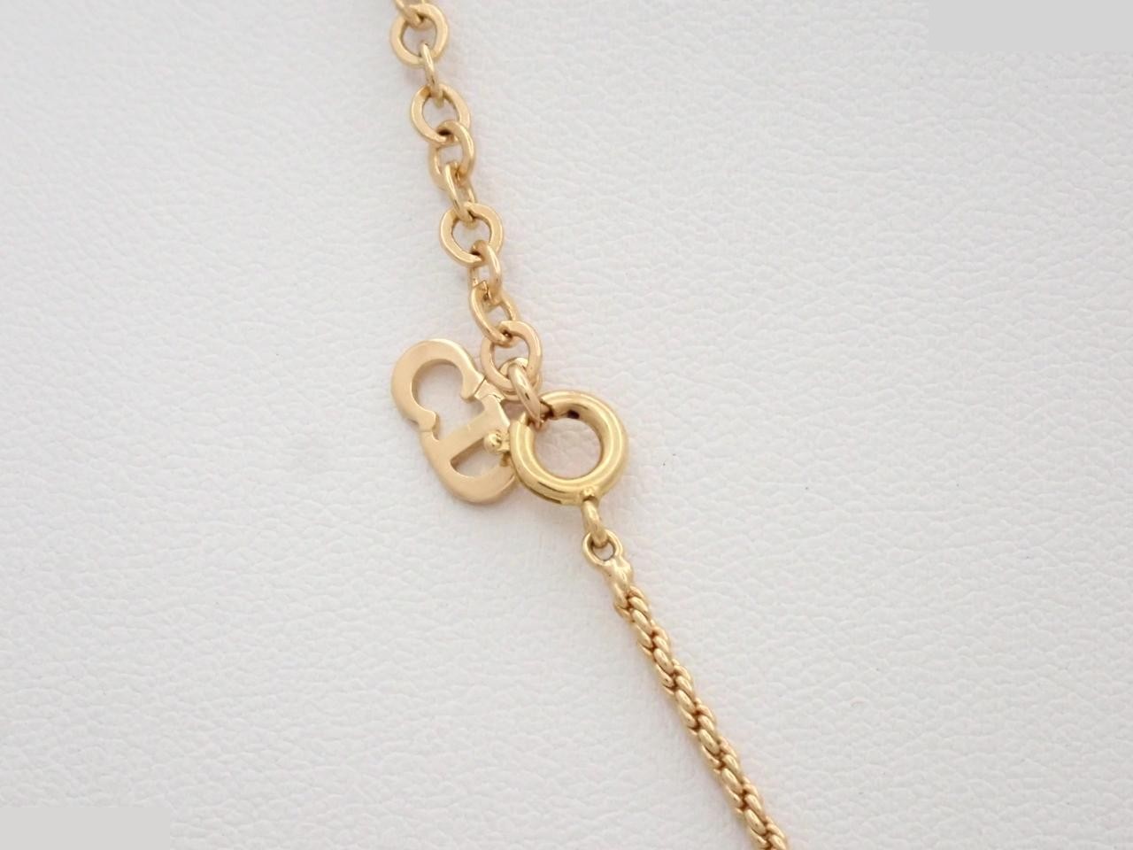 Necklace with CD logo, GP (Gold Plated), chain approximately 43cm long. — view 2
