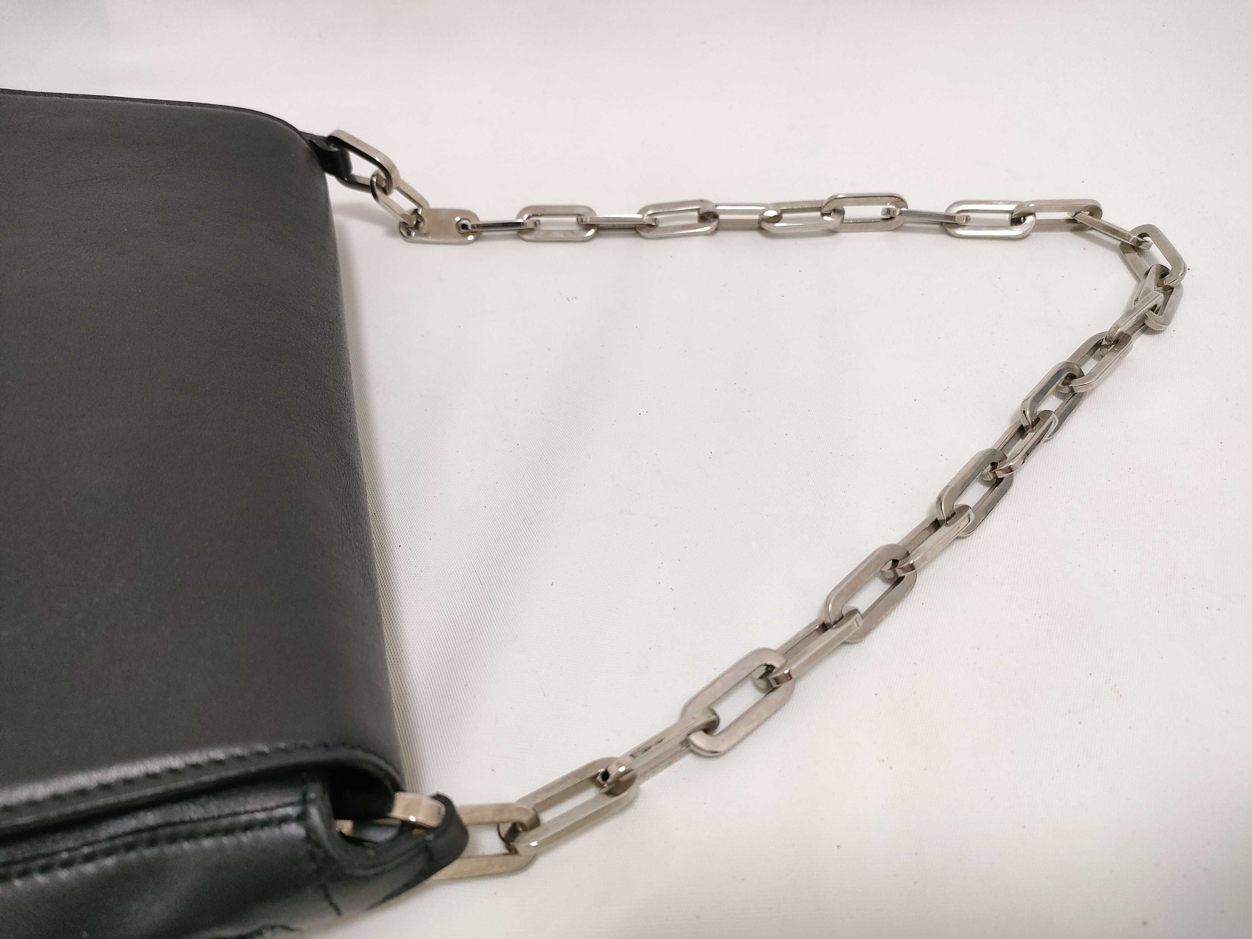 001.3829 Shoulder Bag, One-Shoulder Bag, Chain, Leather, Black Shoulder Bag — view 3