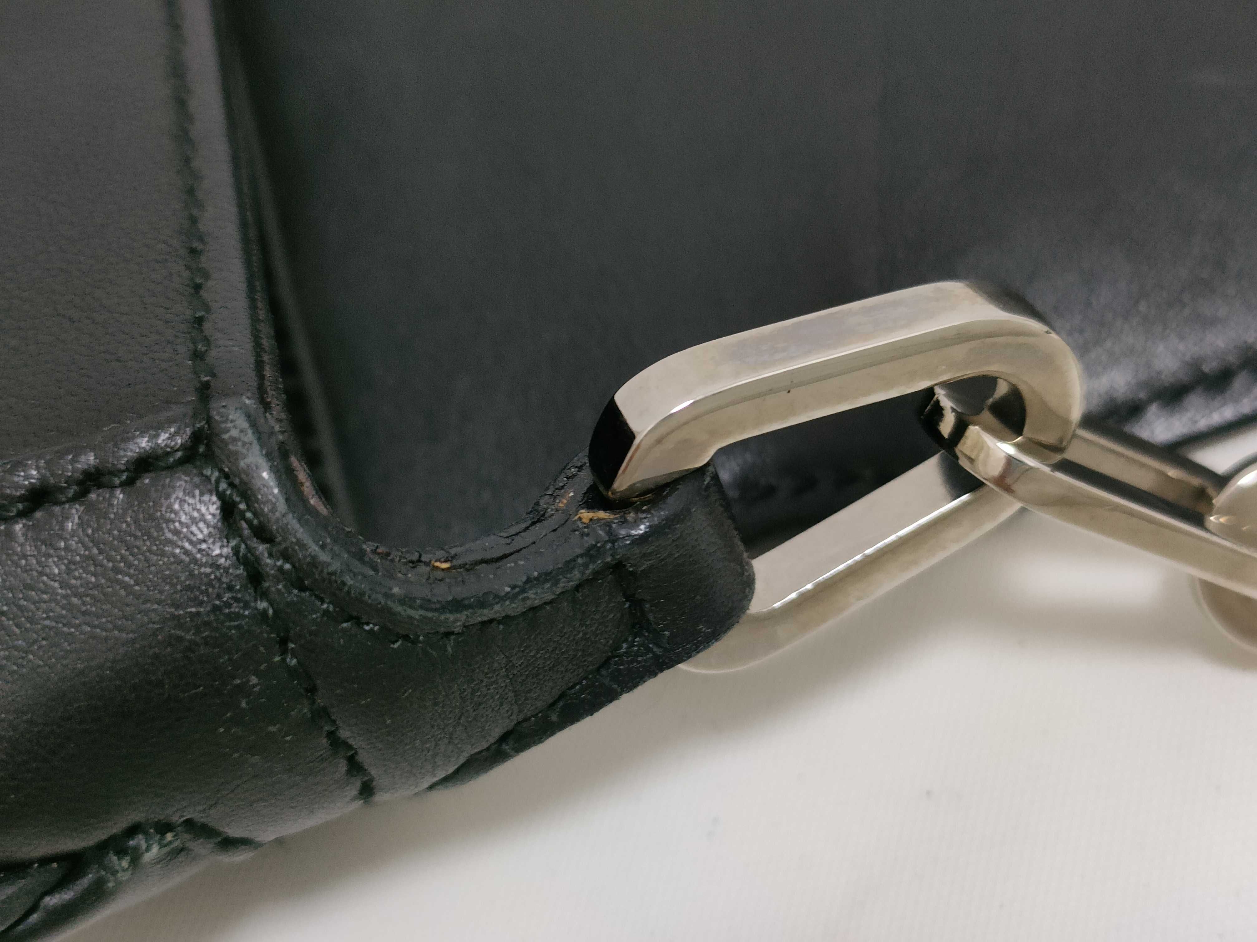 001.3829 Shoulder Bag, One-Shoulder Bag, Chain, Leather, Black Shoulder Bag — view 5
